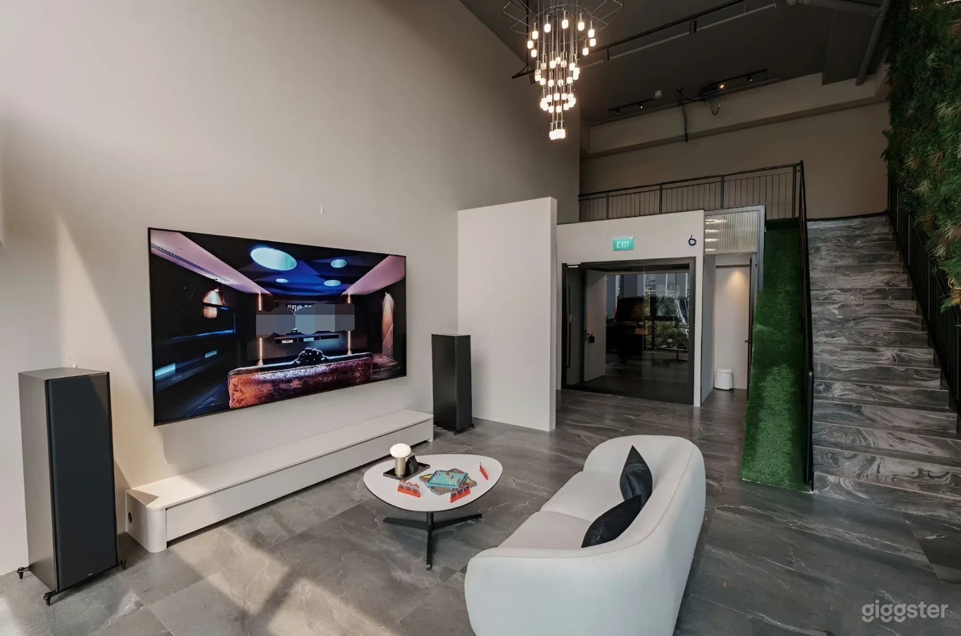 Versatile Lounge Hall with 115” Display for Events Photo 2