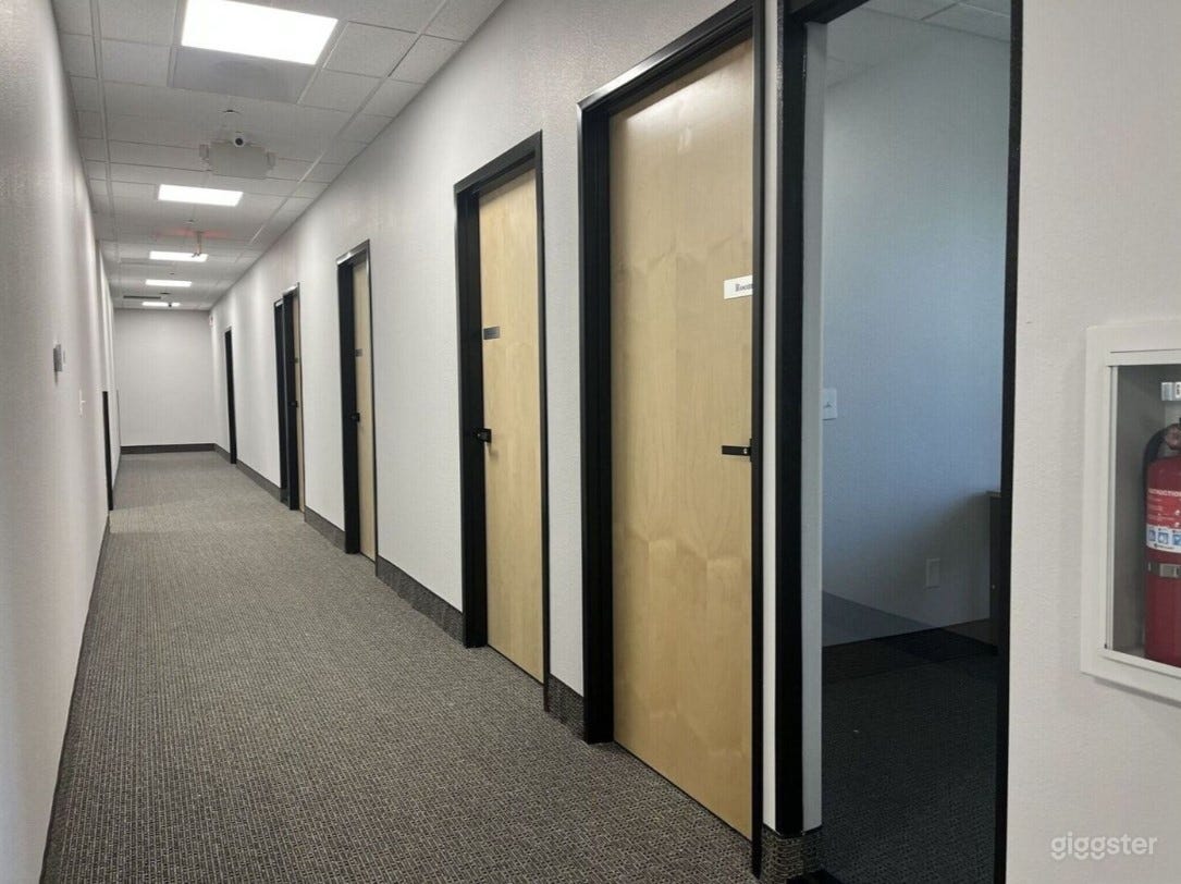 Hallway to private office space