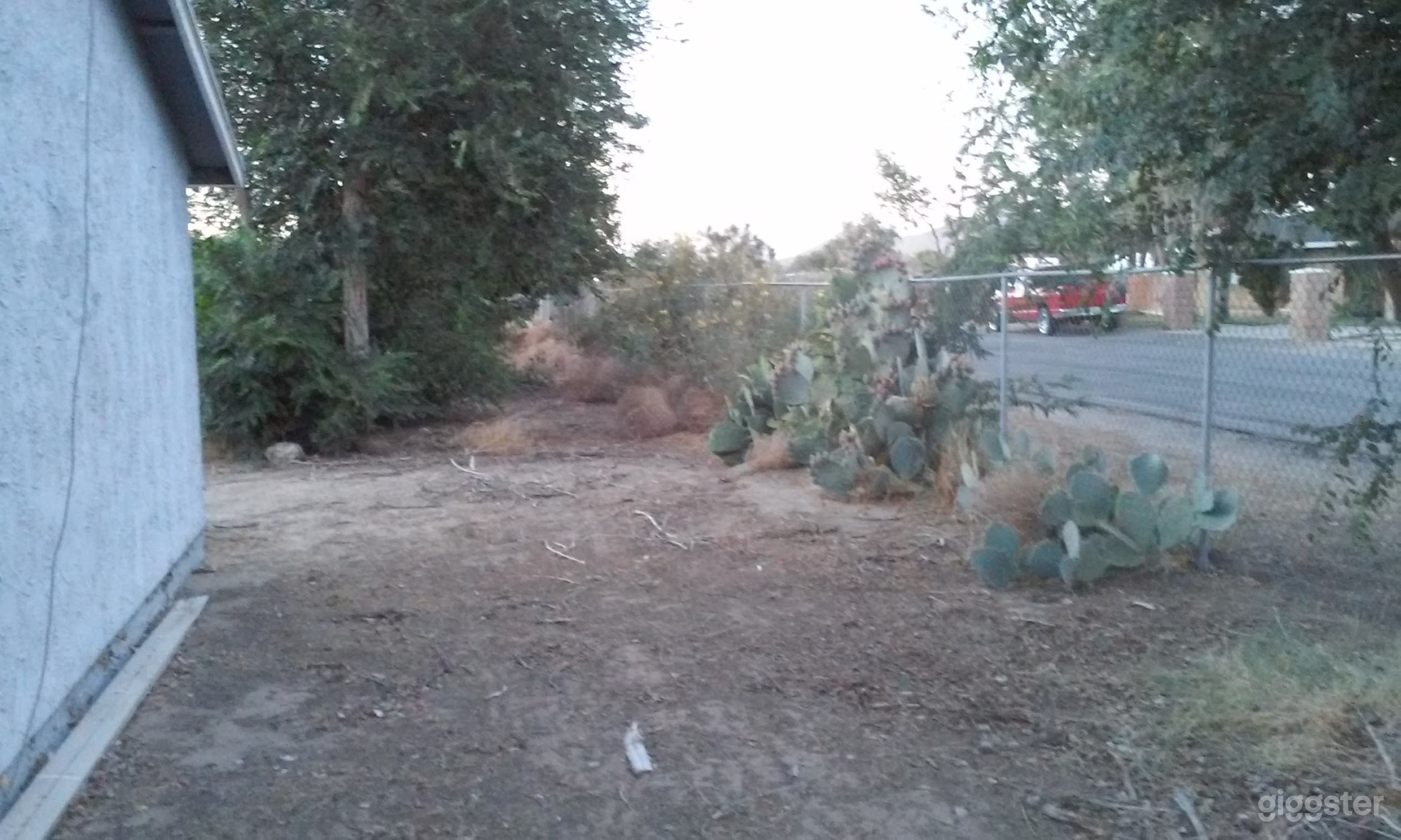 Flat wall on east side