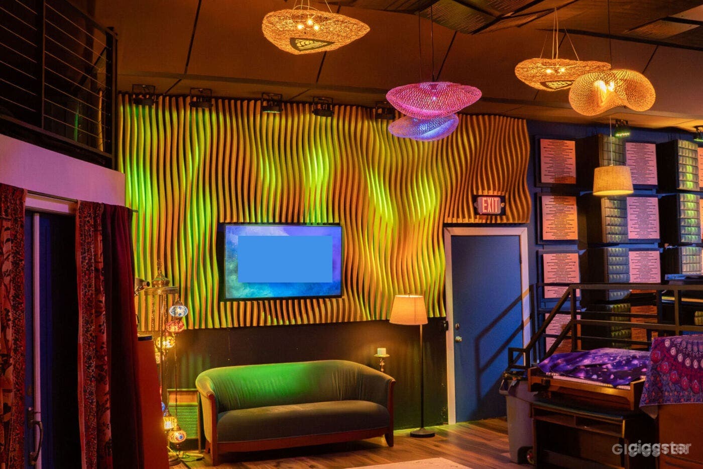 Unique lighting and acoustic treatment