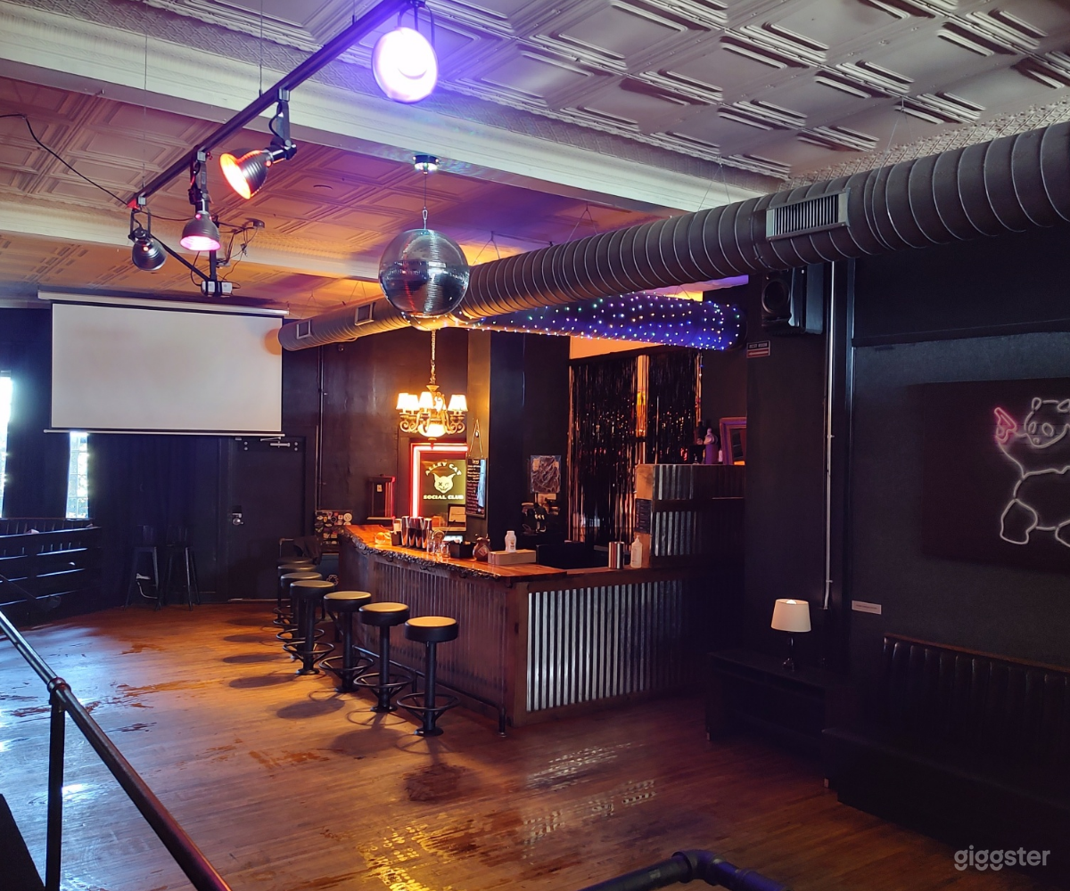 Alley Cat Social Club boutique venue located in West Asheville, North Carolina.