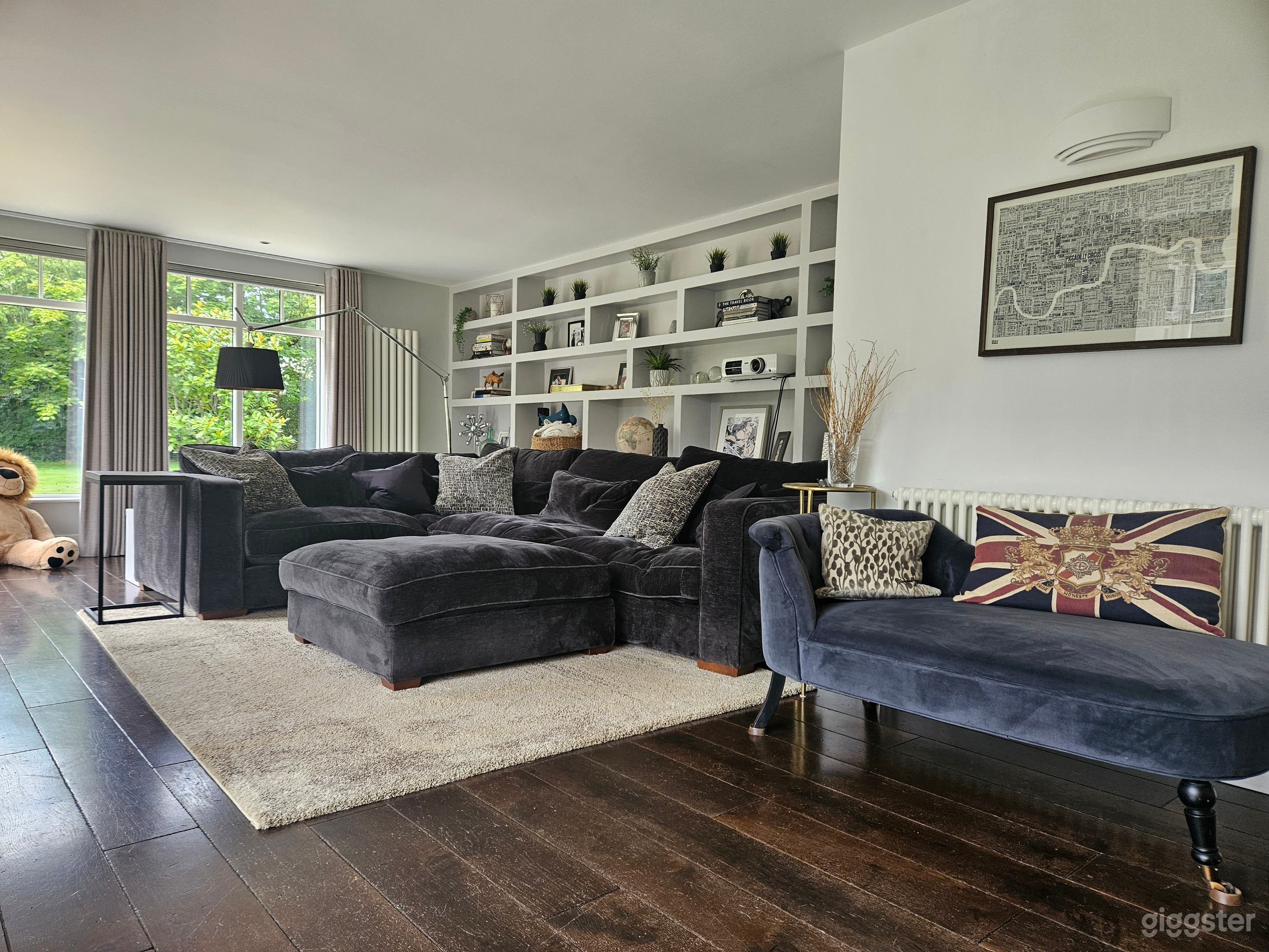 Living room with large sofa
