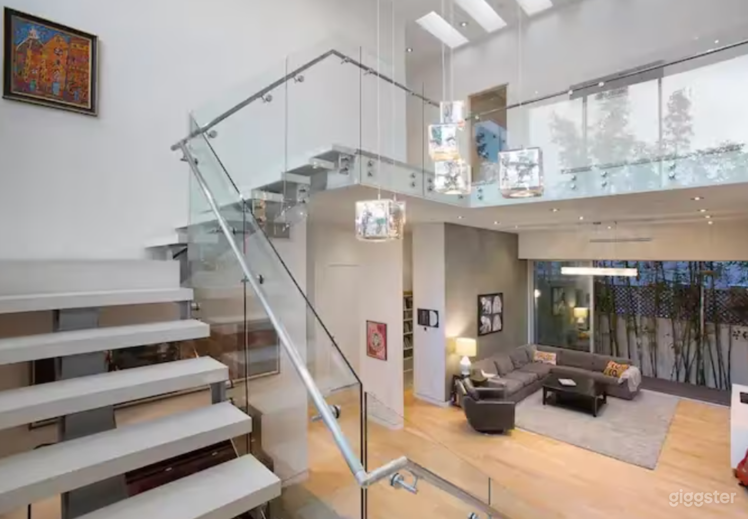 Staircase to upper level
