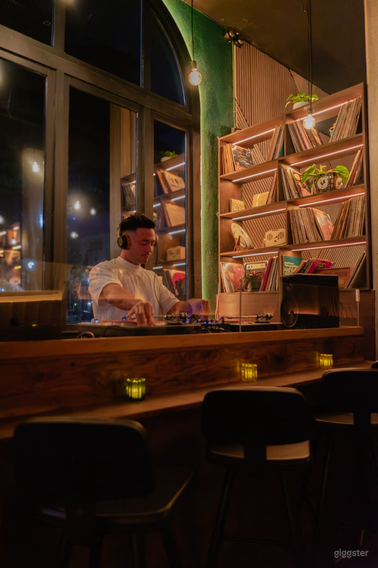  Moody Cocktail Lounge with Built-In DJ Setup 