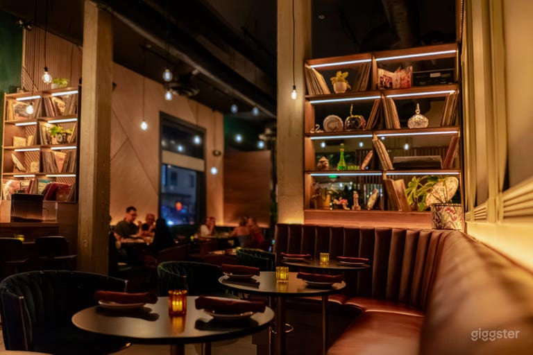  Moody Cocktail Lounge with Built-In DJ Setup 