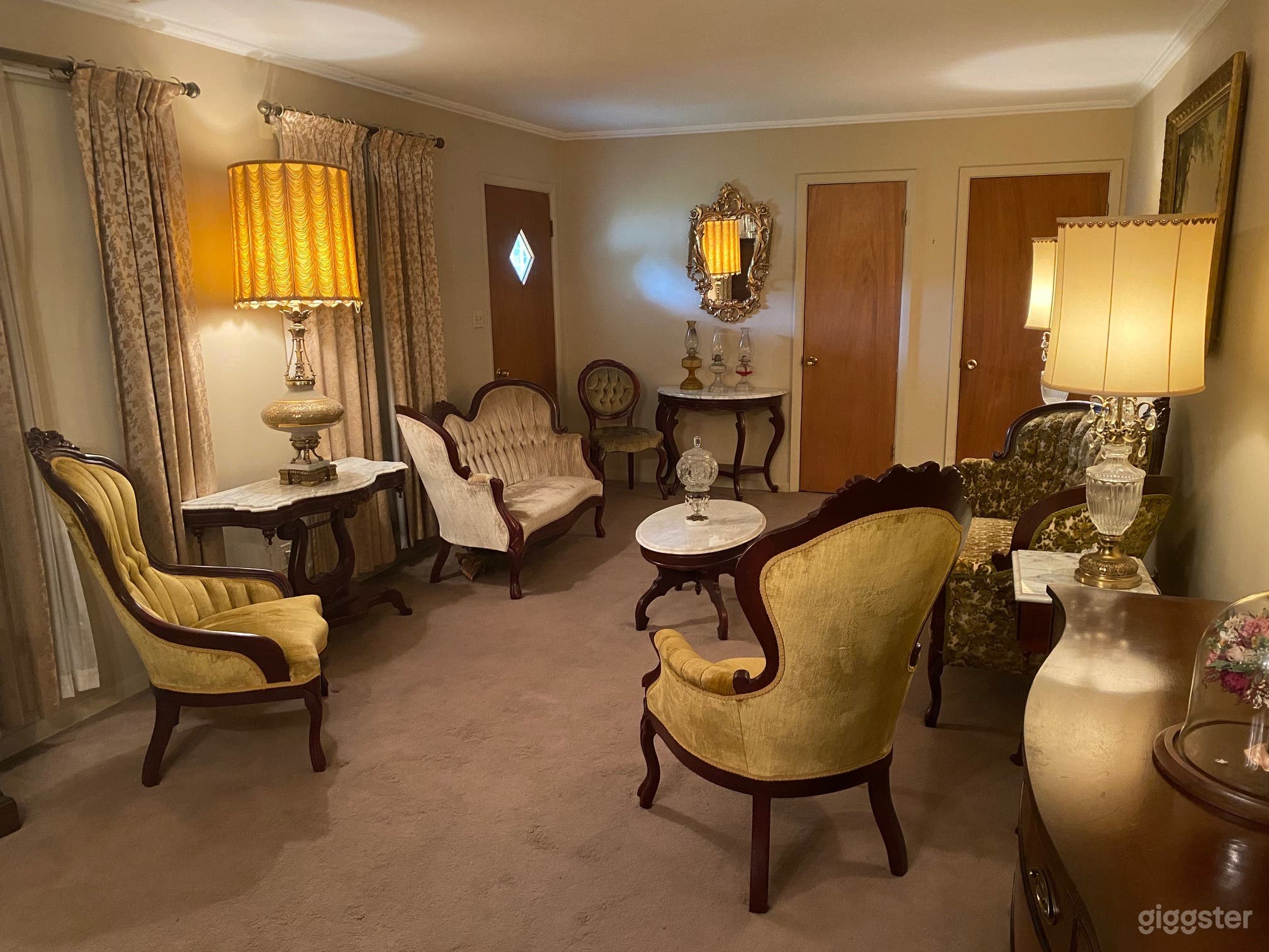 1960s Vintage Formal Dining &amp; Sitting Room Photo 1