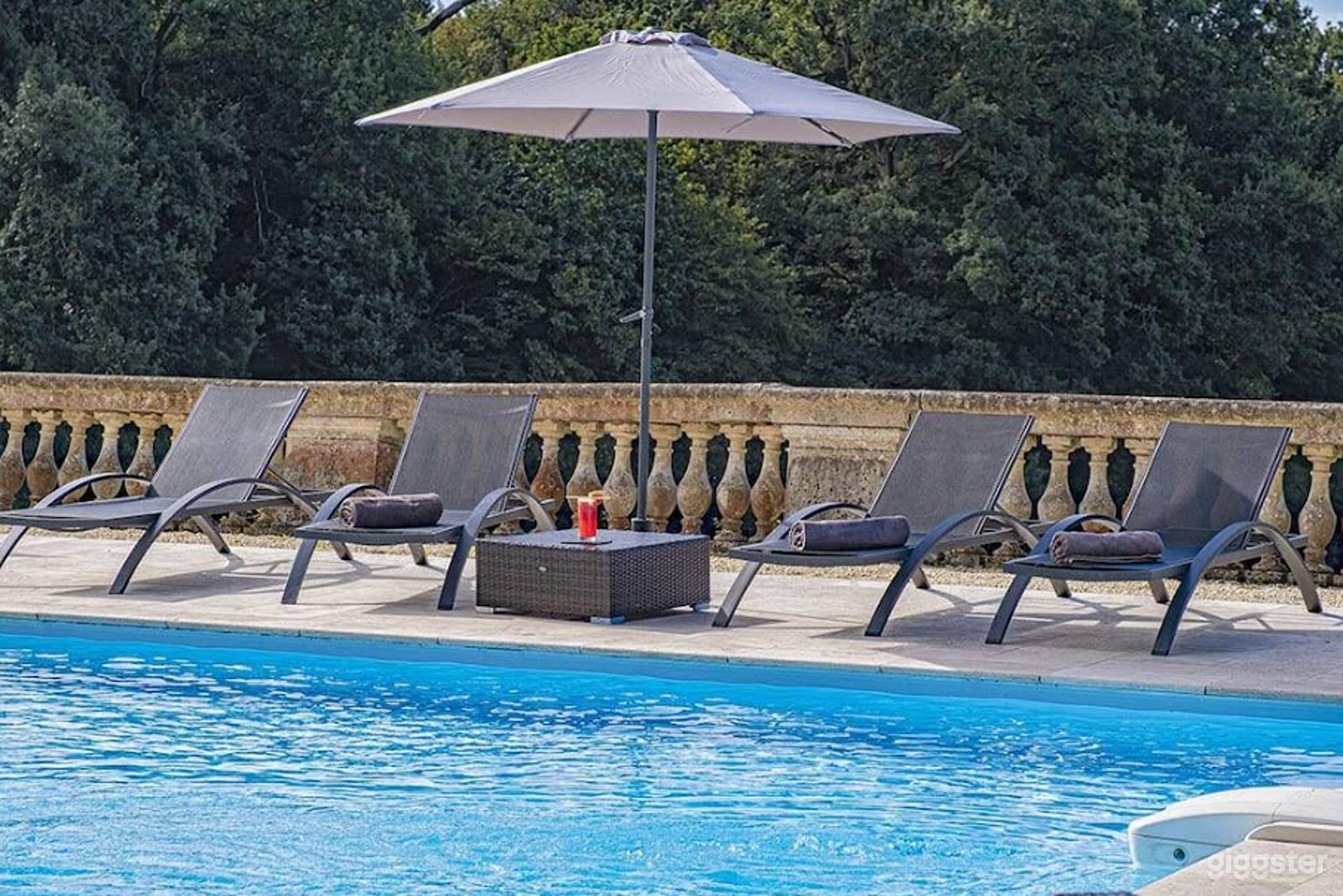 Photo de Piscine intérieure luxueuse dans un manoir privé 3