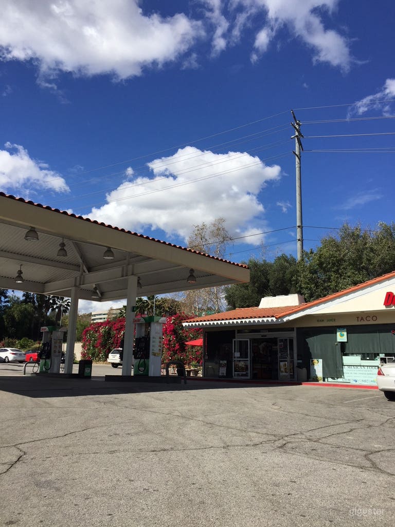  Front of Mini Mart- Fresh food, Blimpie Subs, El Charro Mexican Food, freshly baked bread rolls etc. Front of Gas Station &amp; parking spaces. 