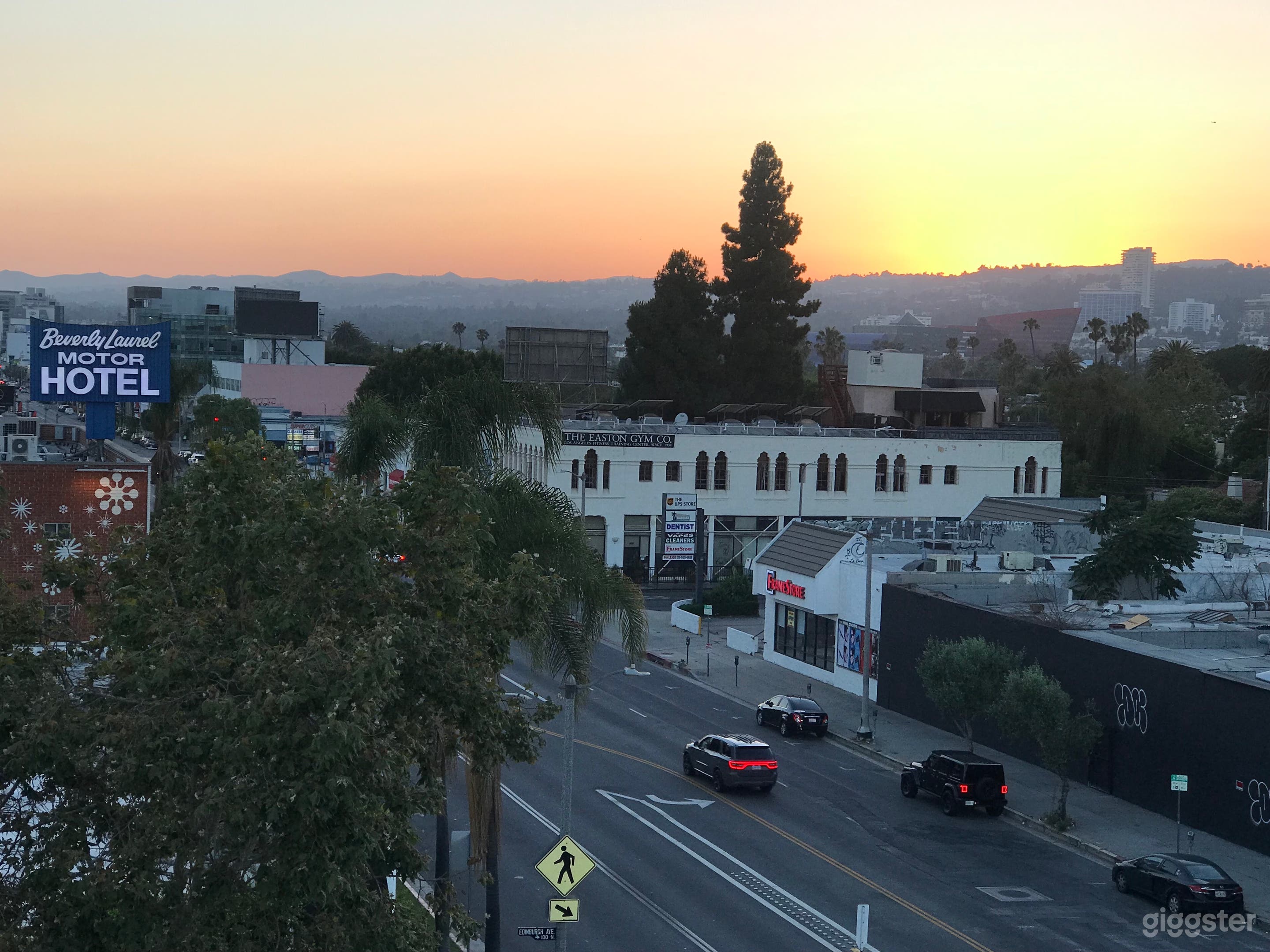 Prime location for roof deck sunset filming..