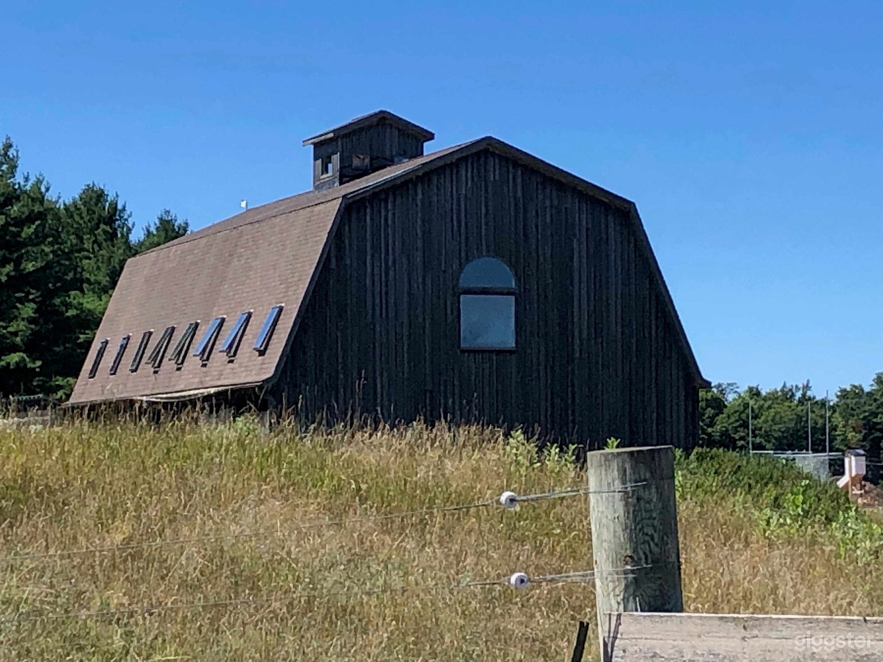 West Farm. Looking west summer barn close