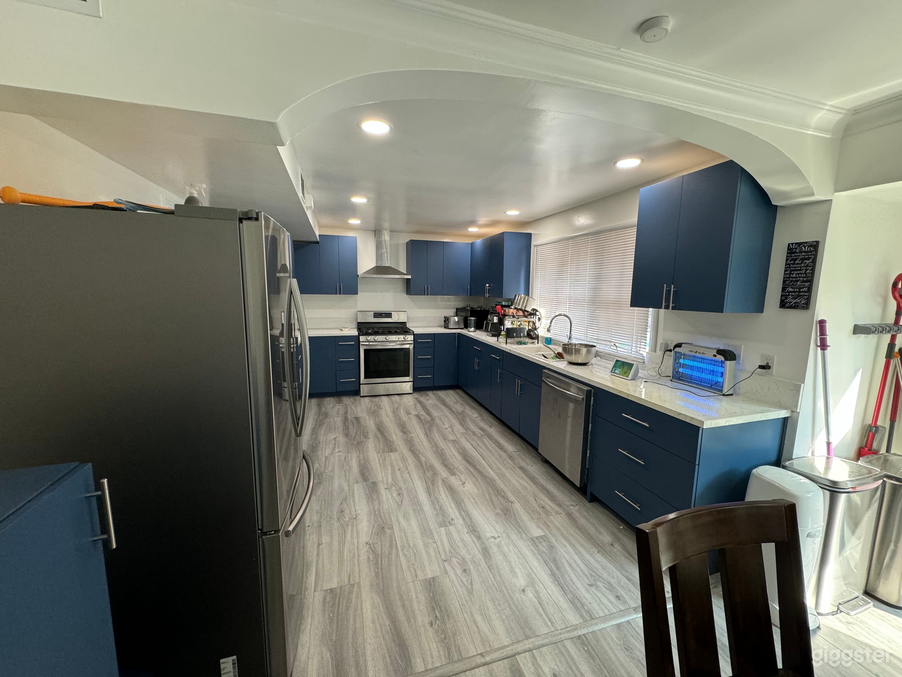 Straight shot of kitchen.