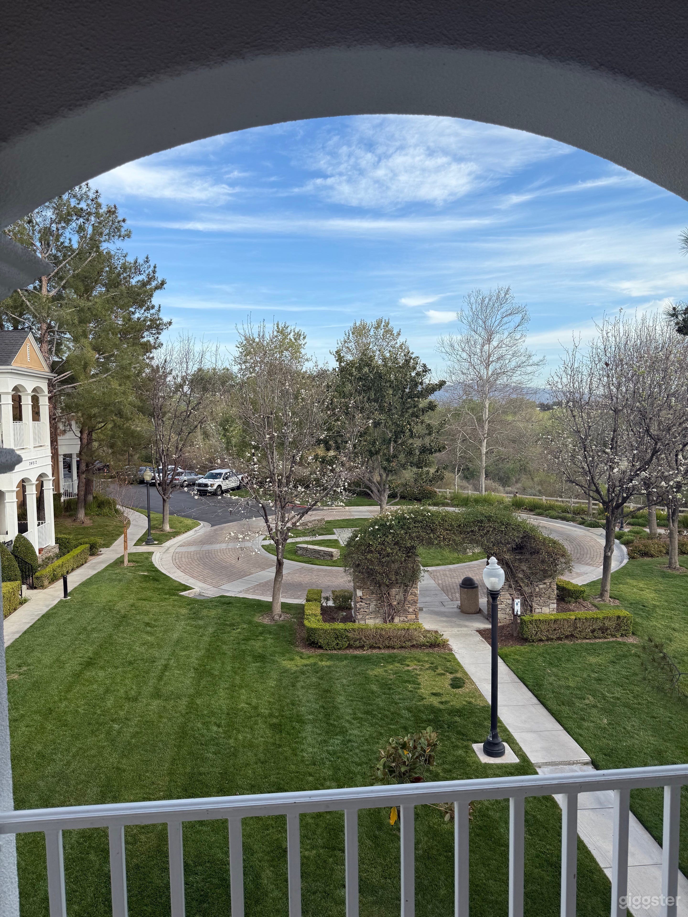 Front yard balcony view