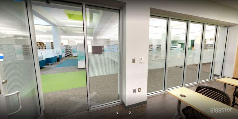  White and Green screen Library Study Room in Greenwell Spring 