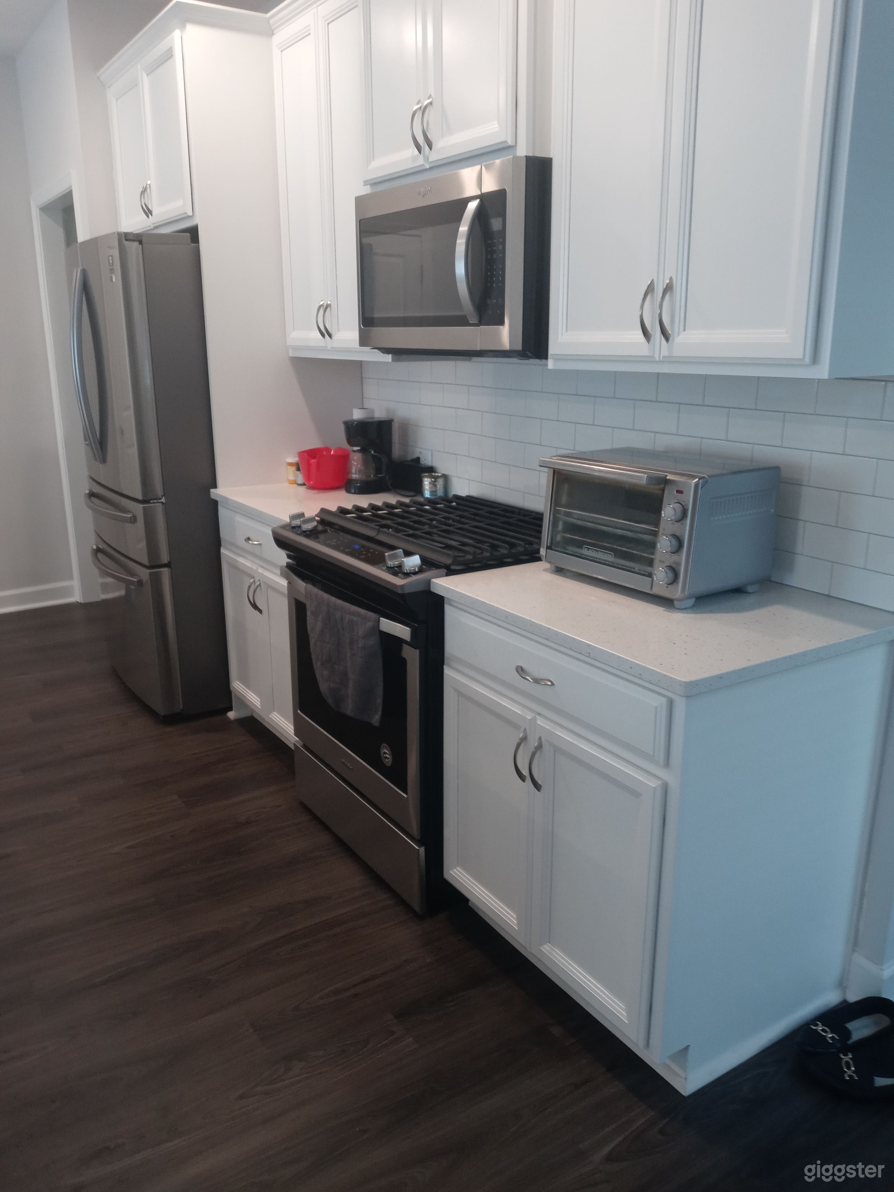 Stove counter space.