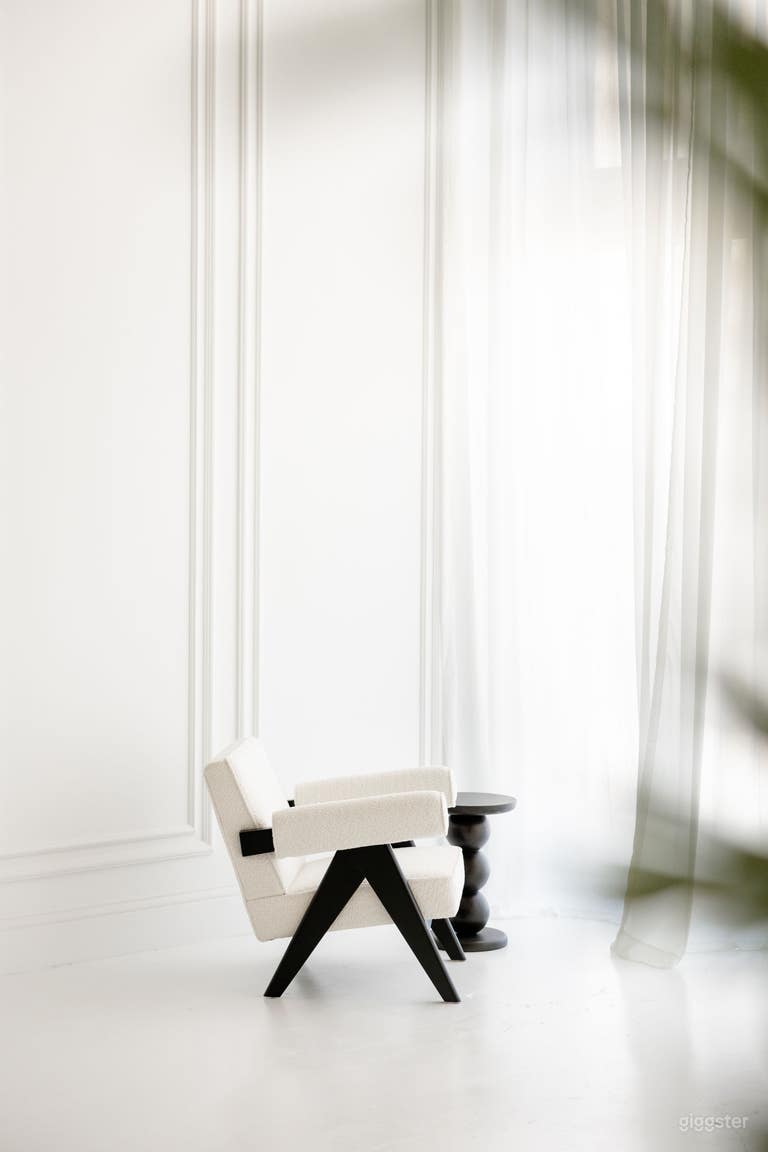  Aura elegant all white modern lived-in Parisian apartment 