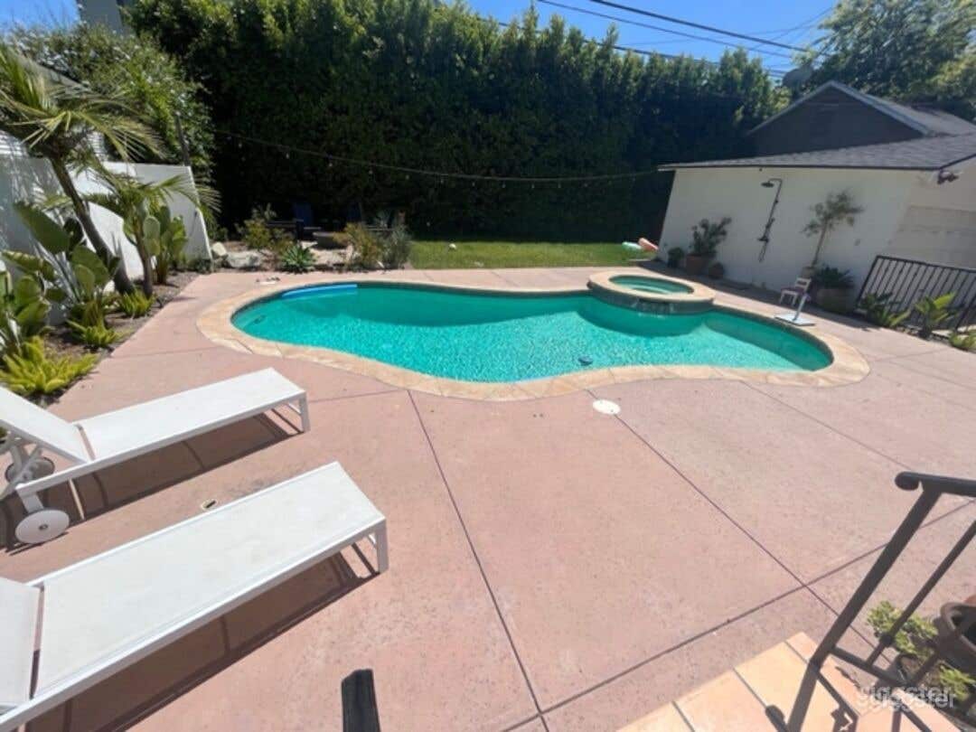 Outdoor Pool in a craftsman home Photo 3