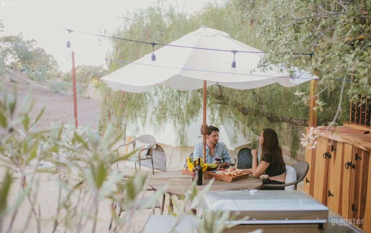 Outdoor Dining by the Yurt