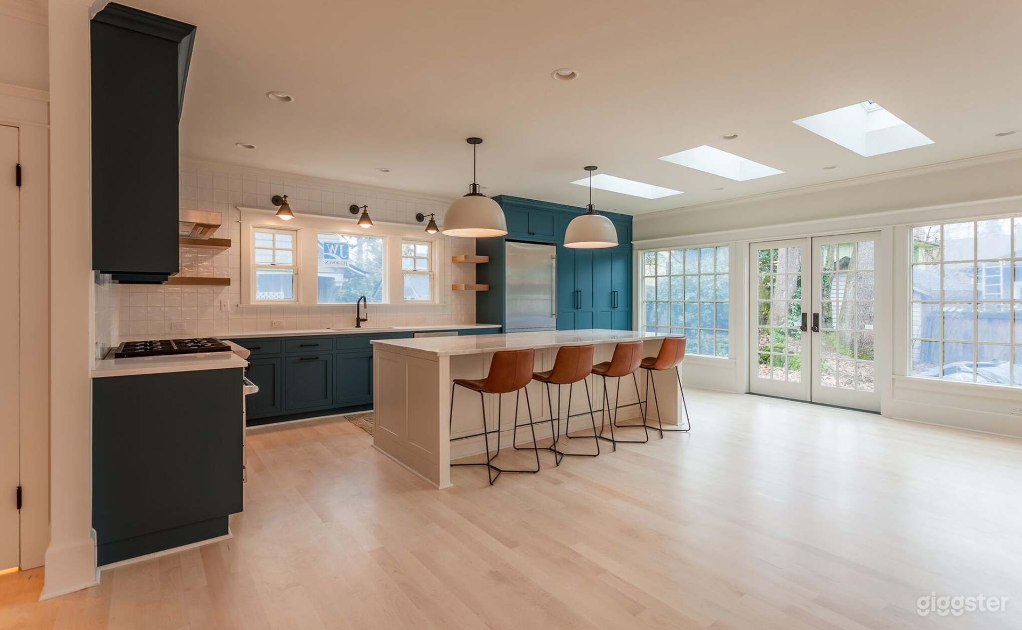 Kitchen and open floor plan
