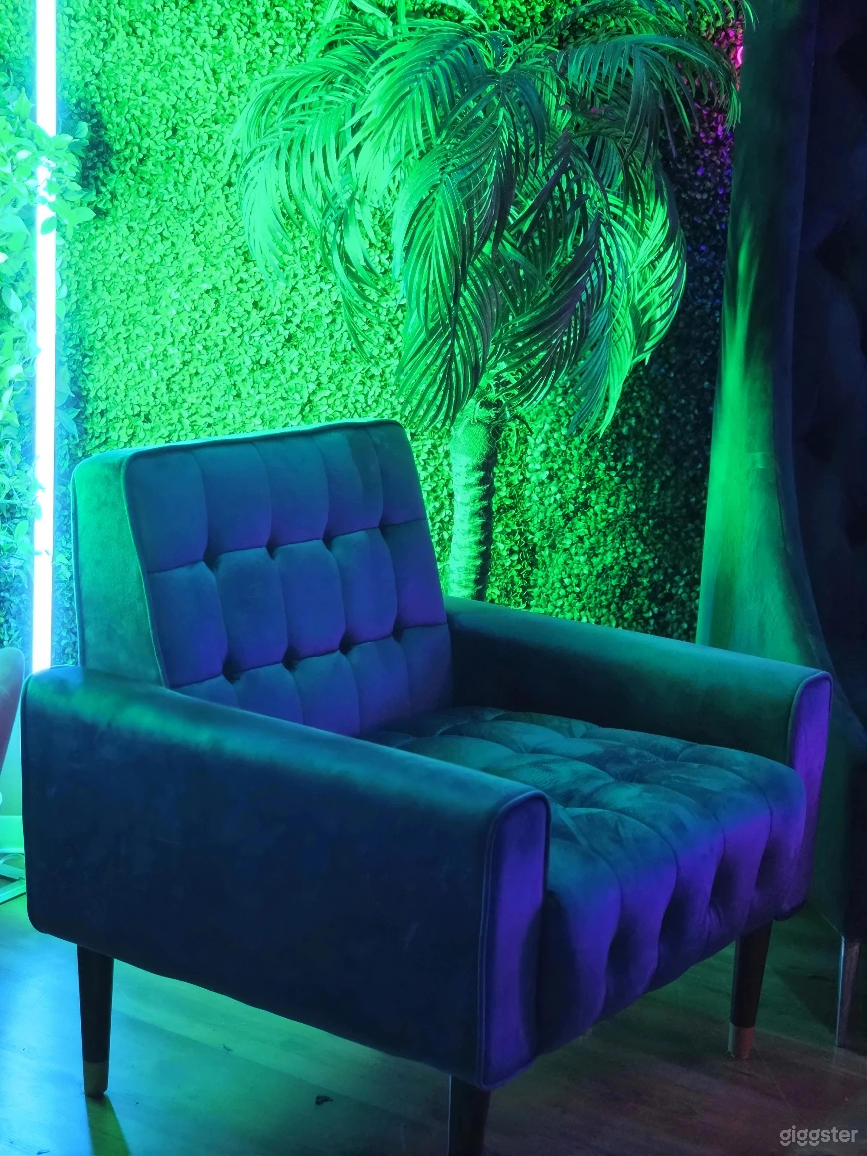 Stylish Podcast and Video Studio with Custom Lighting Photo 2