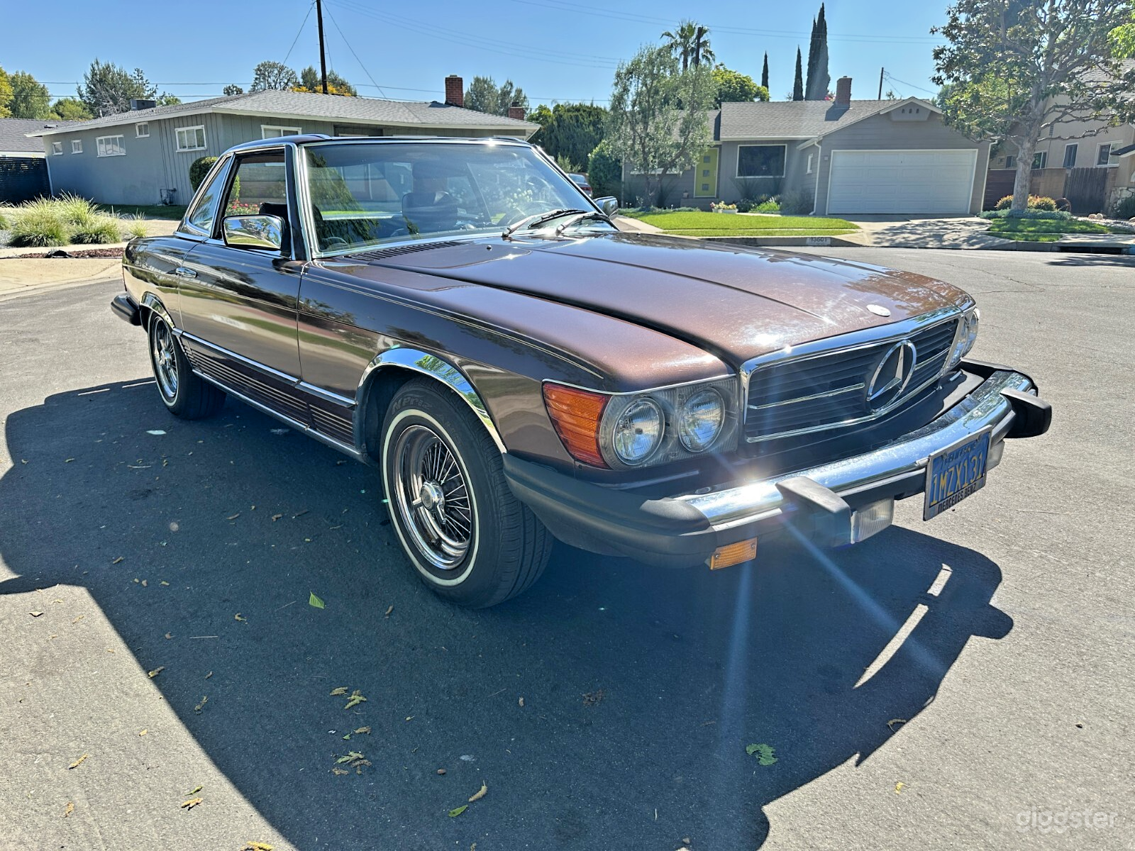 Vintage Brown Mercedes Convertible 1981 SL380 Photo 2
