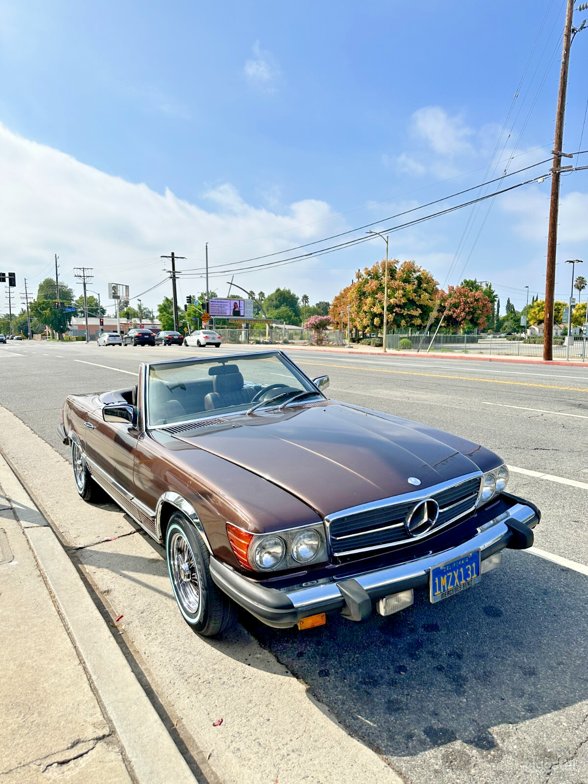 Vintage Brown Mercedes Convertible 1981 SL380 Photo 1