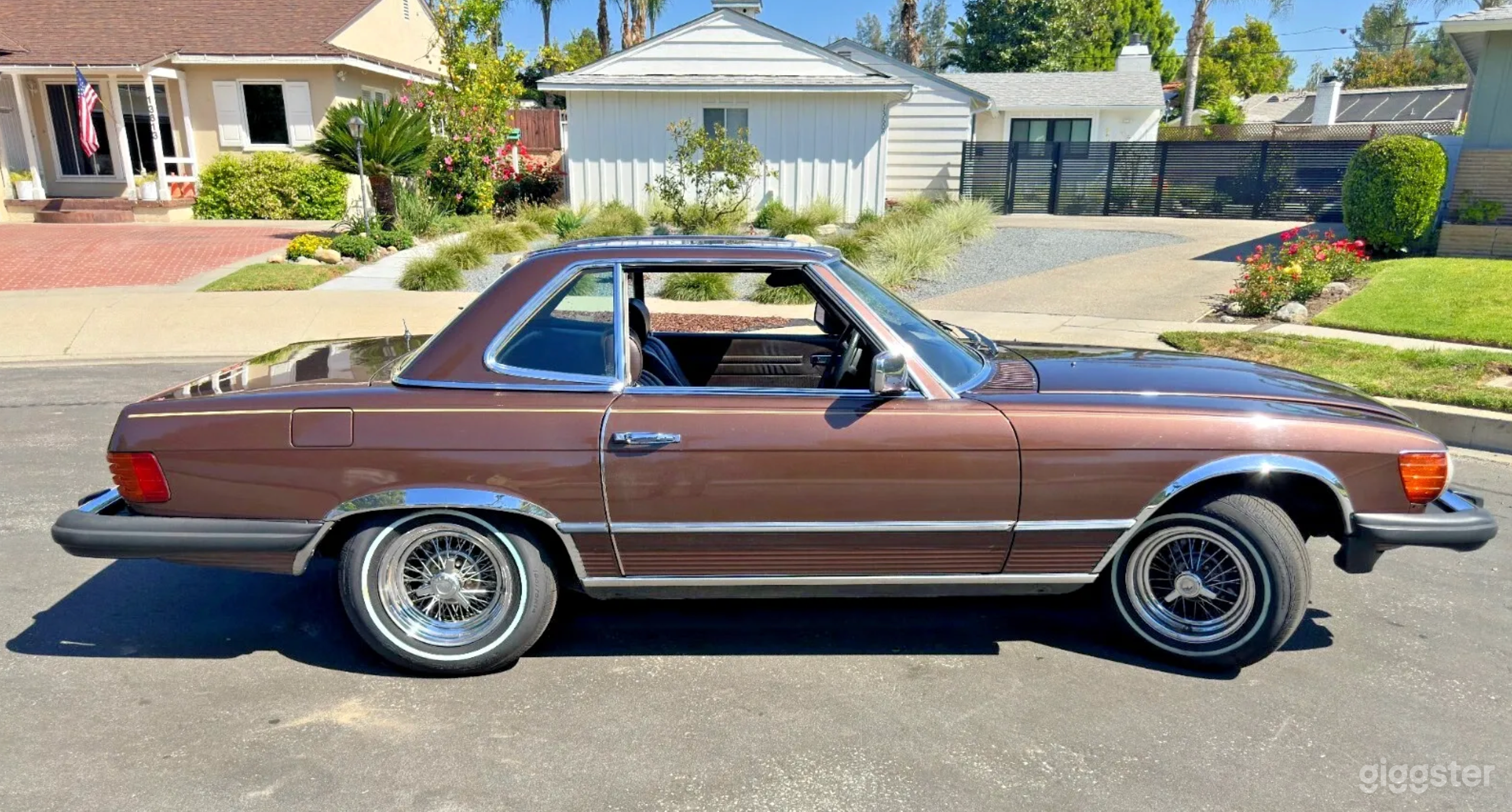 Vintage Brown Mercedes Convertible 1981 SL380 Photo 4