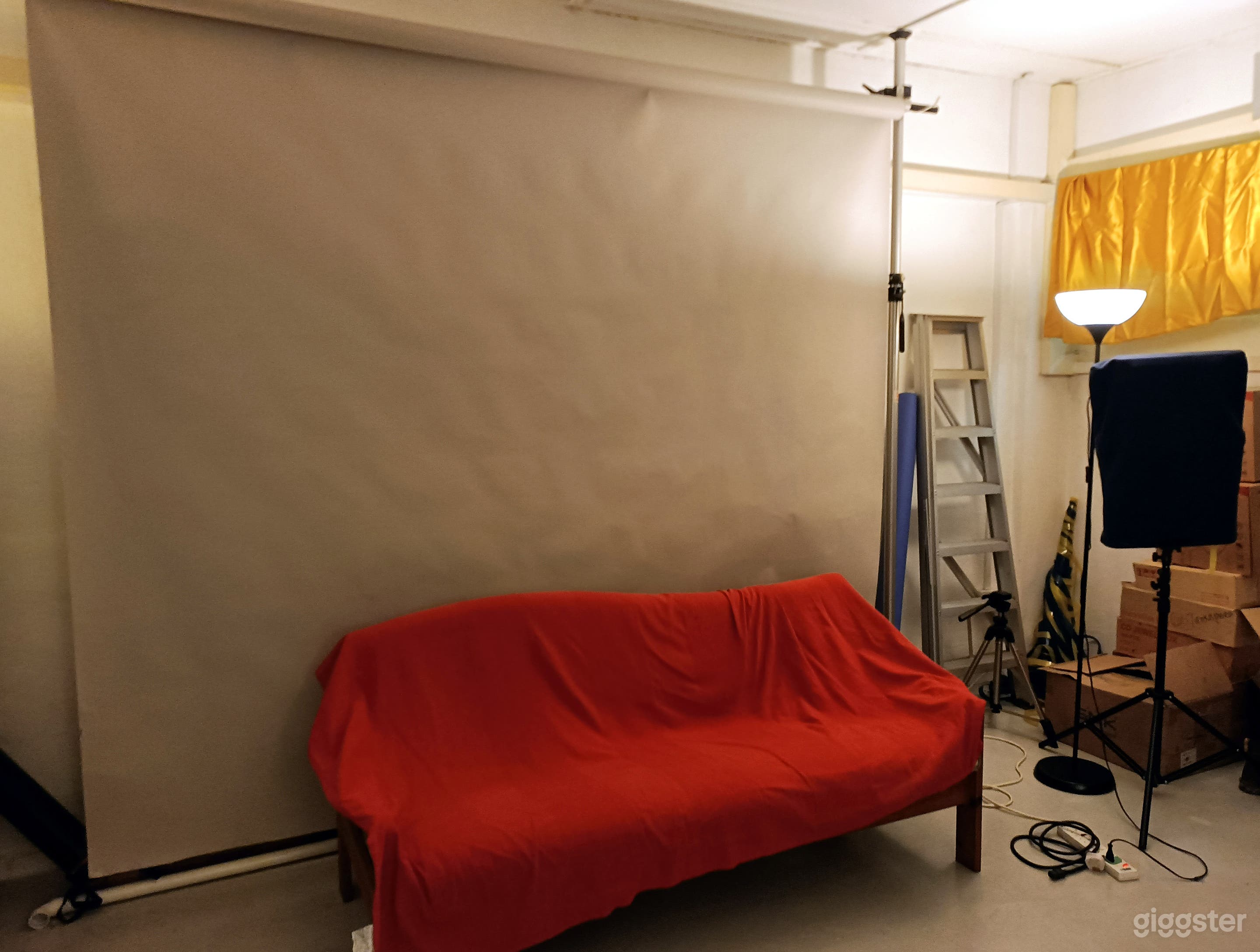 Fully Air-conditioned.  323 sqft studio with toilets and a pantry.  Total area 749 sqft.