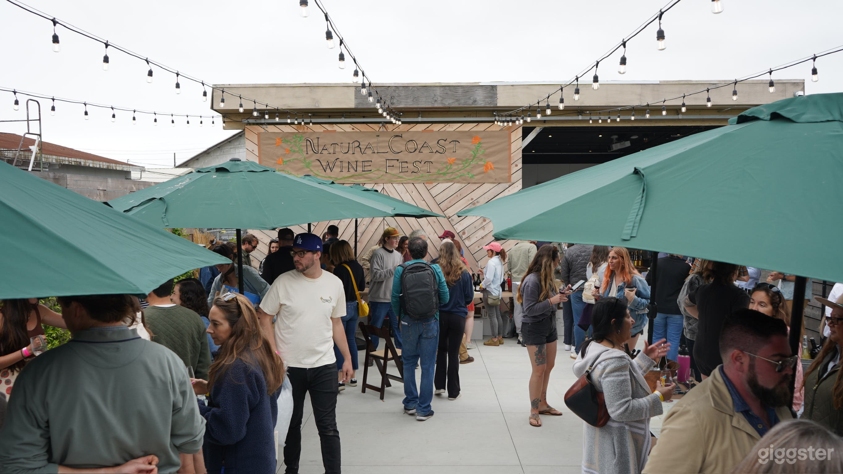 Back Patio view to Barn - setup for wine festival