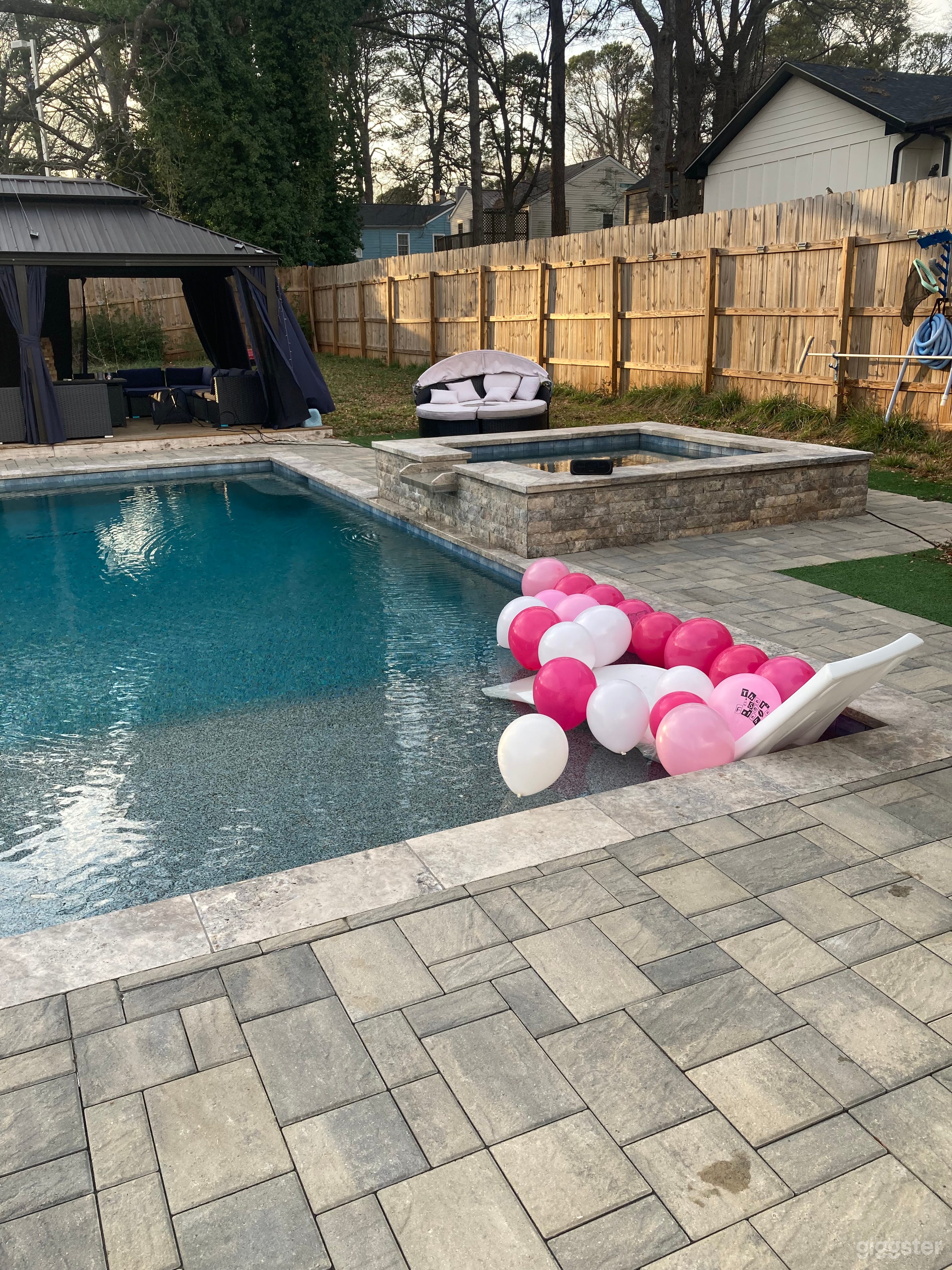 Rent pool and jacuzzi area for private events