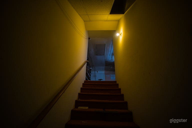  Stairs up to the stockroom 