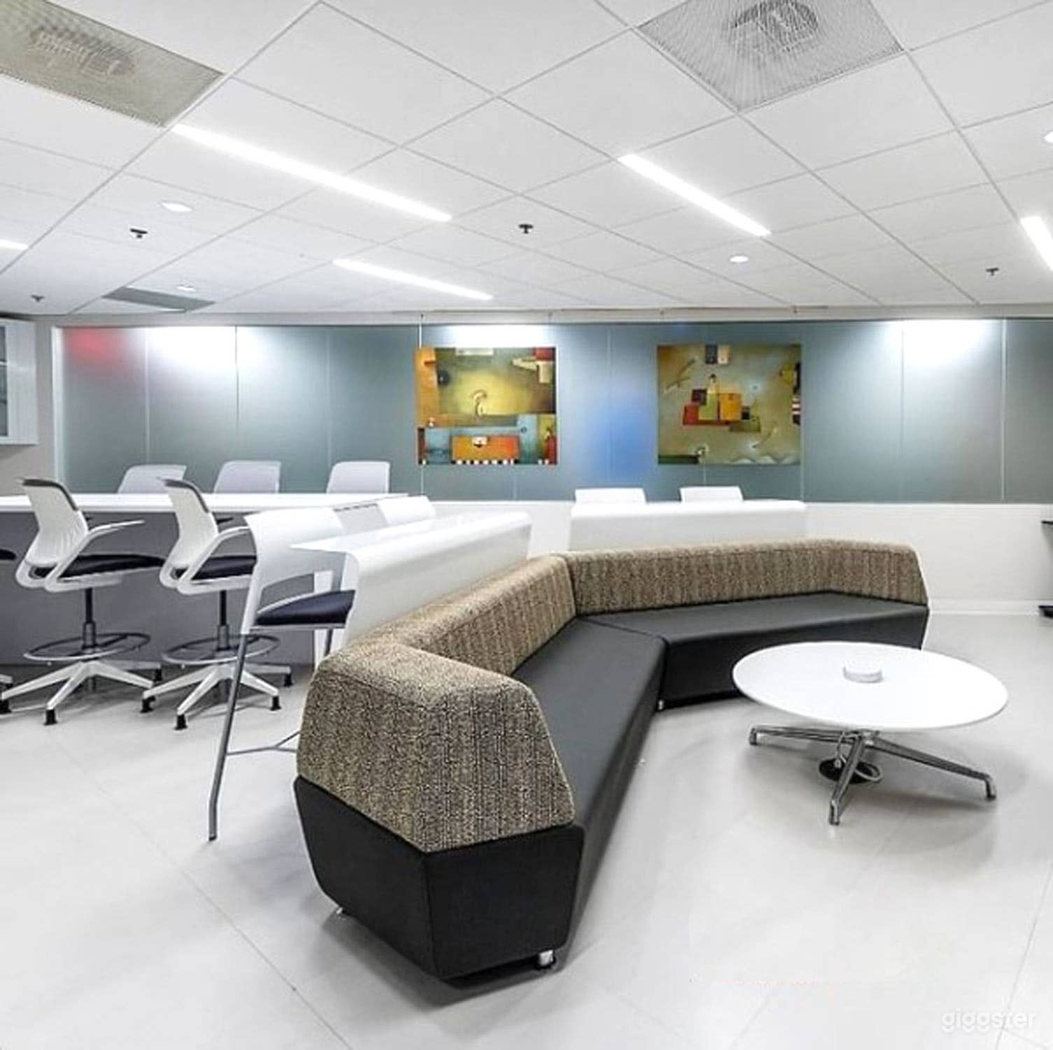 Contemporary Lounge Style Media Room   Photo 1