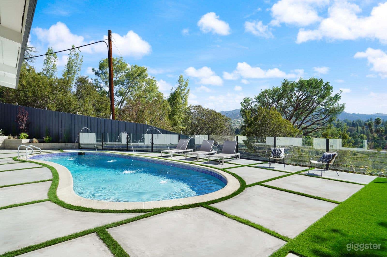 Breathtaking Midcentury Pool Escape with Panoramic Views Photo 1