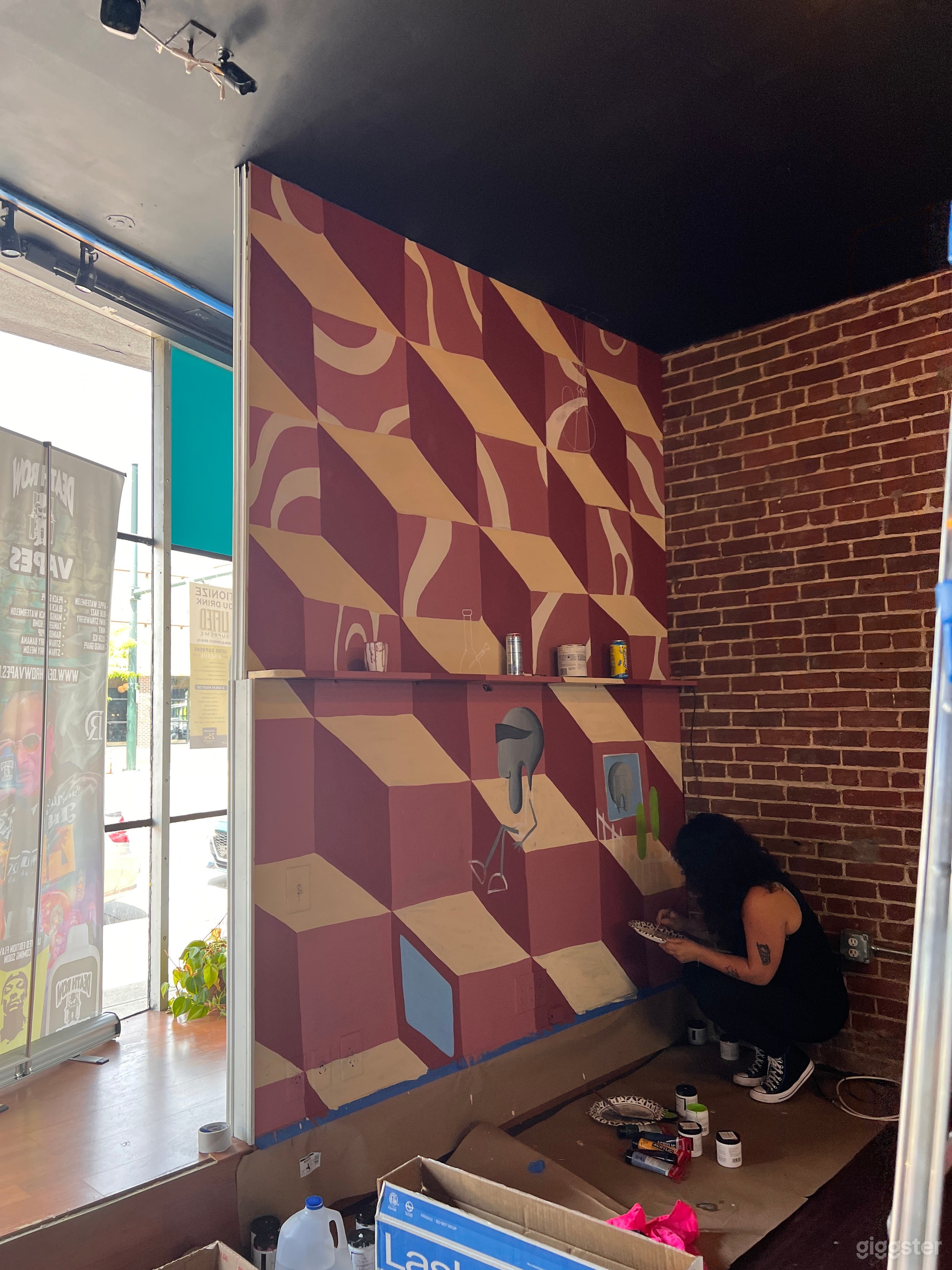 Front wall space, in progress