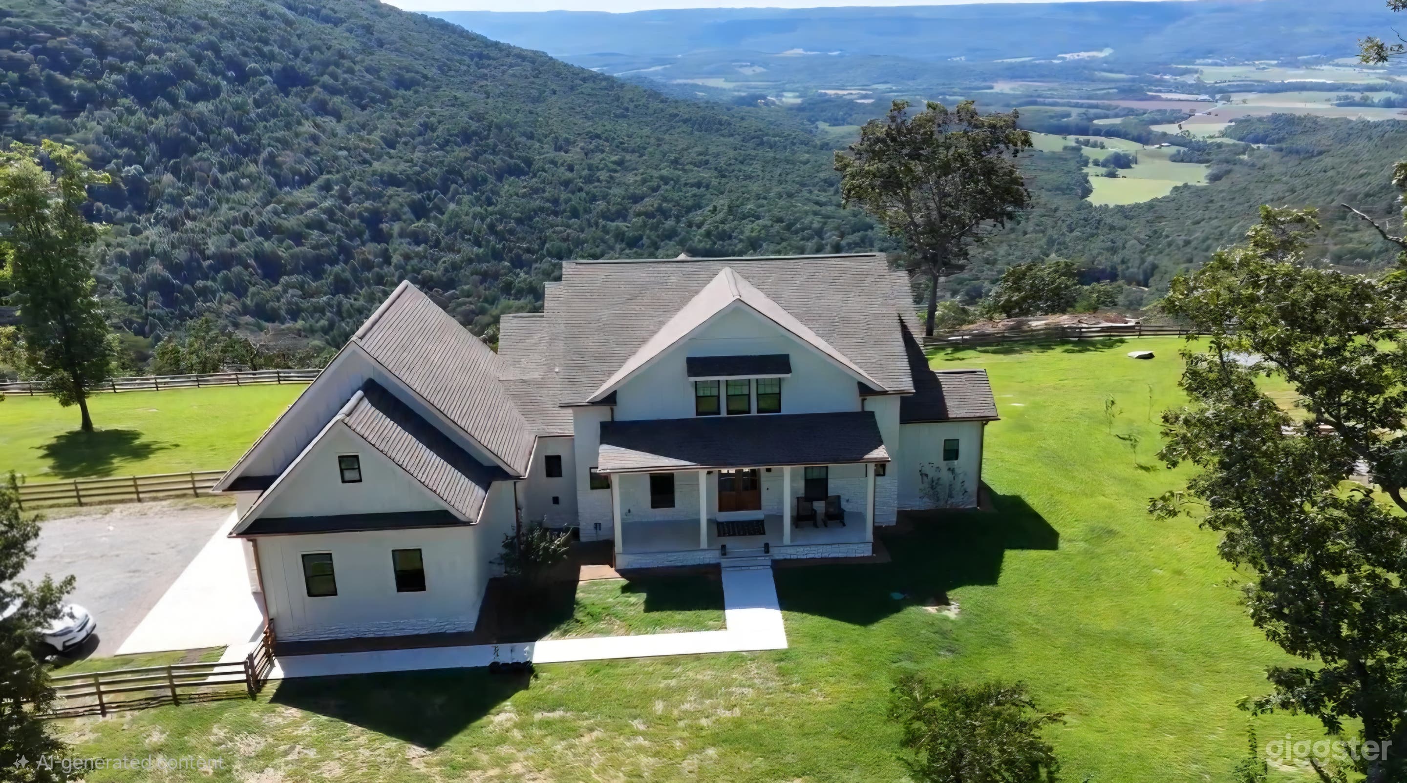 Modern Farmhouse With Full Length Windows and Scenic Views Photo 1
