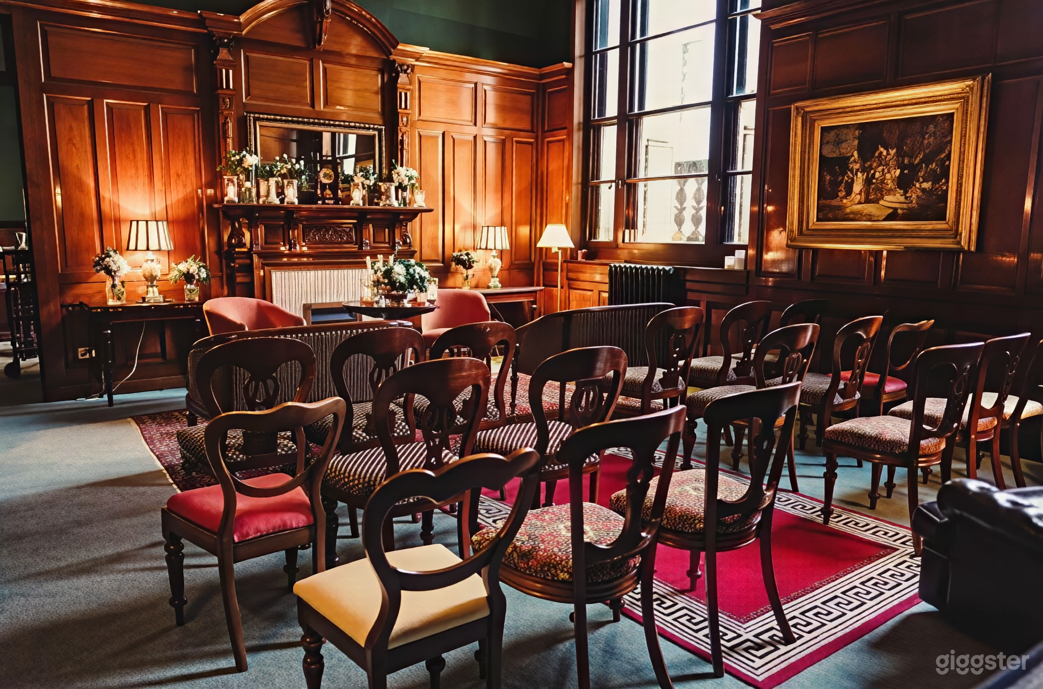Elegant Wood-Paneled Event Room Photo 1