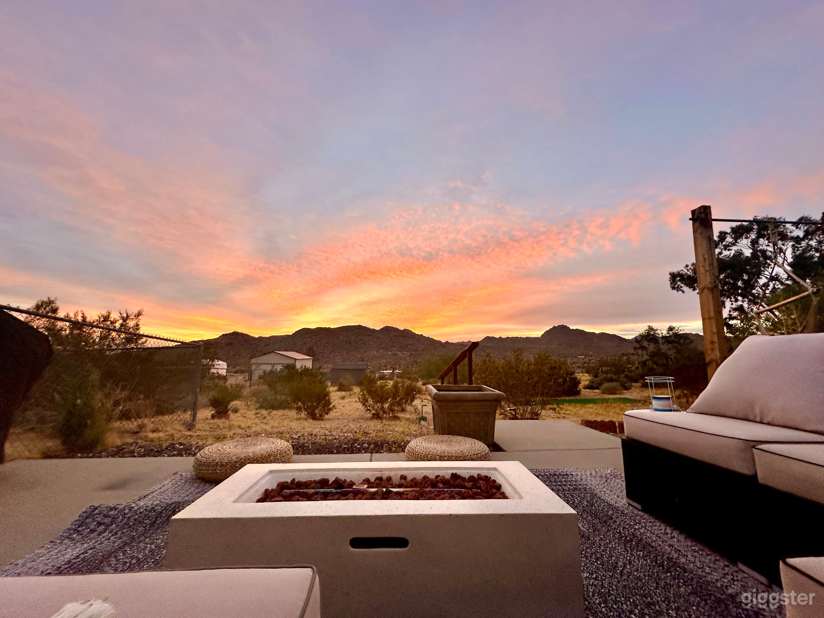 Sunset in the backyard