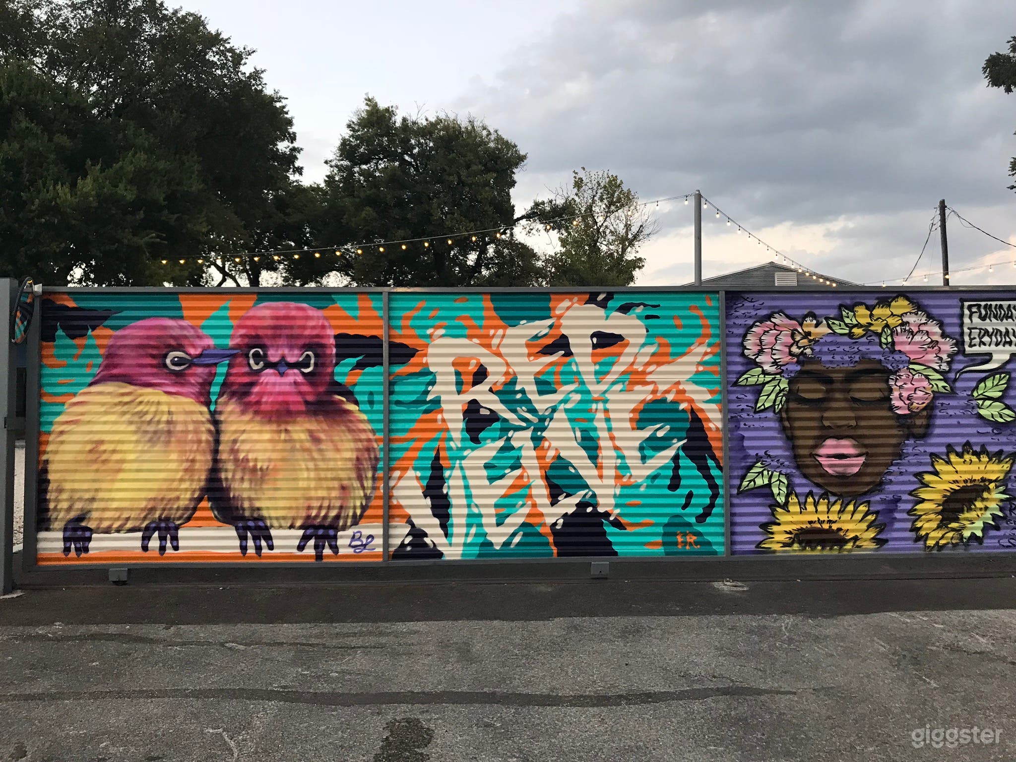 Exterior Mural Gate to Employee Parking Lot