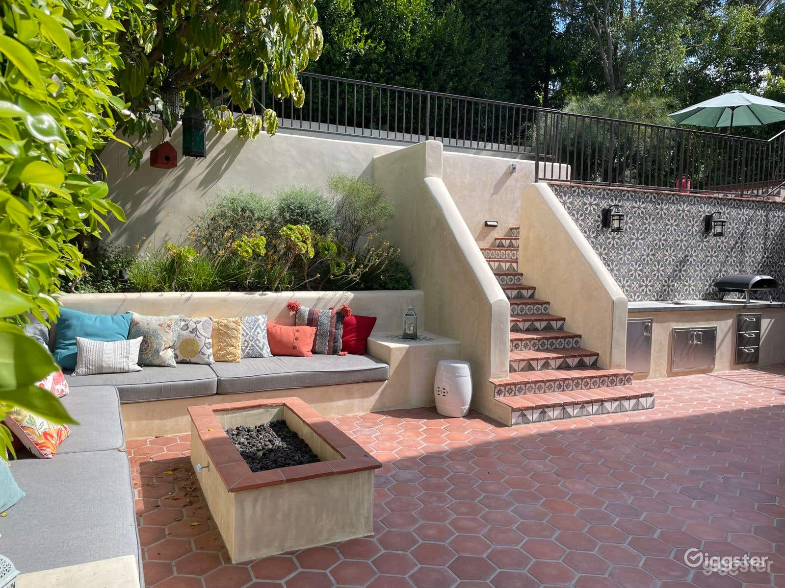 California Spanish Backyard Pool with Hollywood Sign in the BG Photo 4