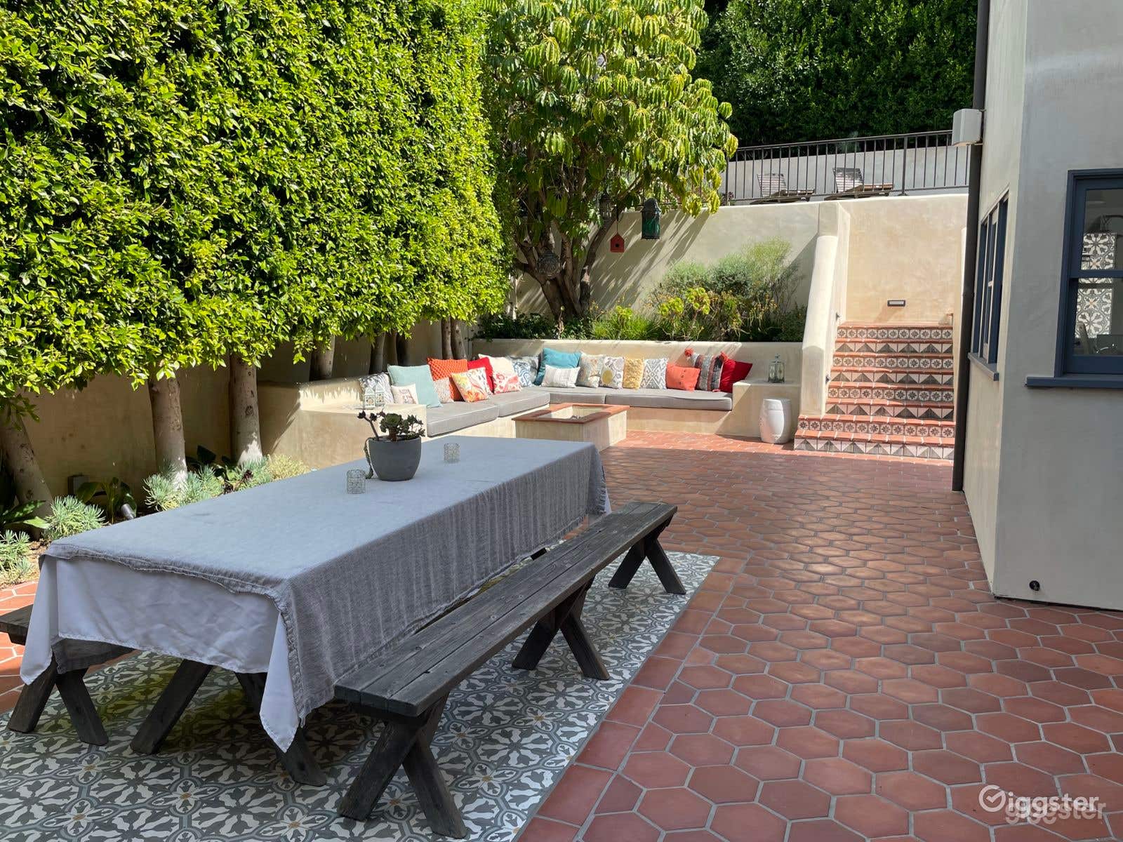 California Spanish Backyard Pool with Hollywood Sign in the BG Photo 2