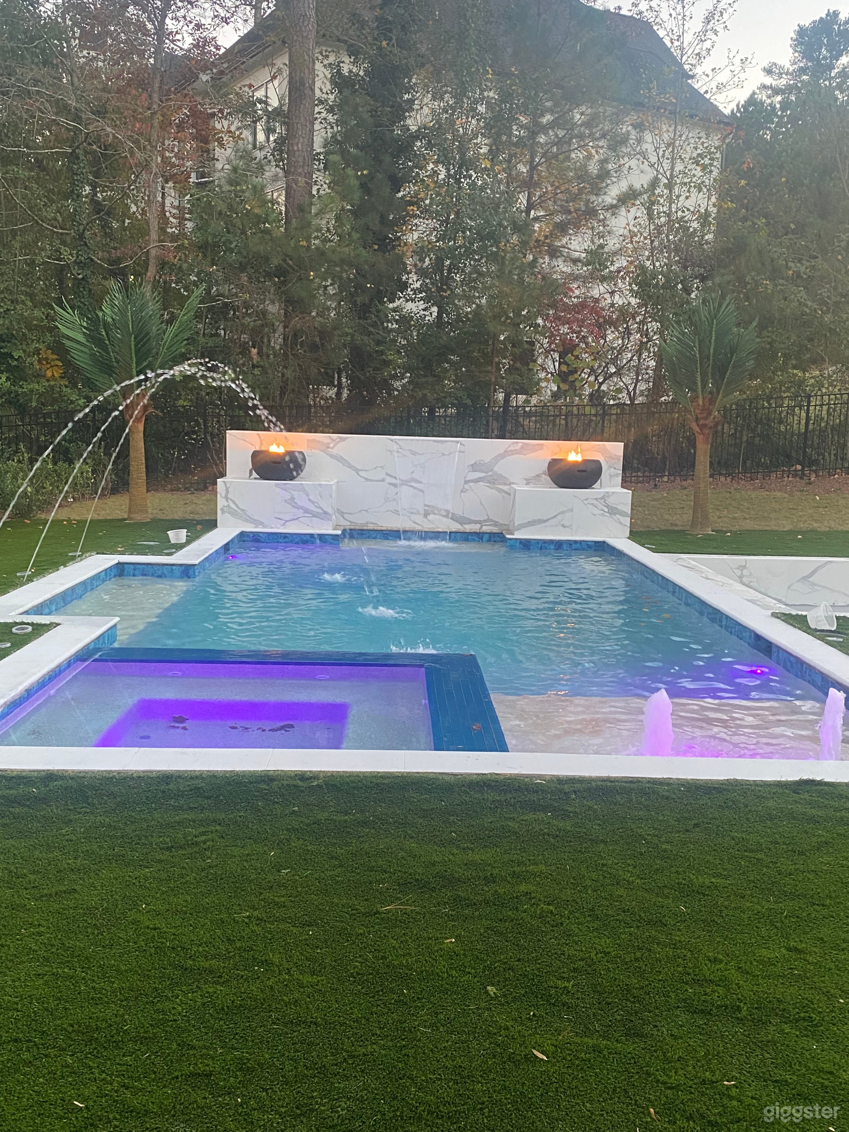 Sophisticated Heated Pool with Fire Pit Photo 1