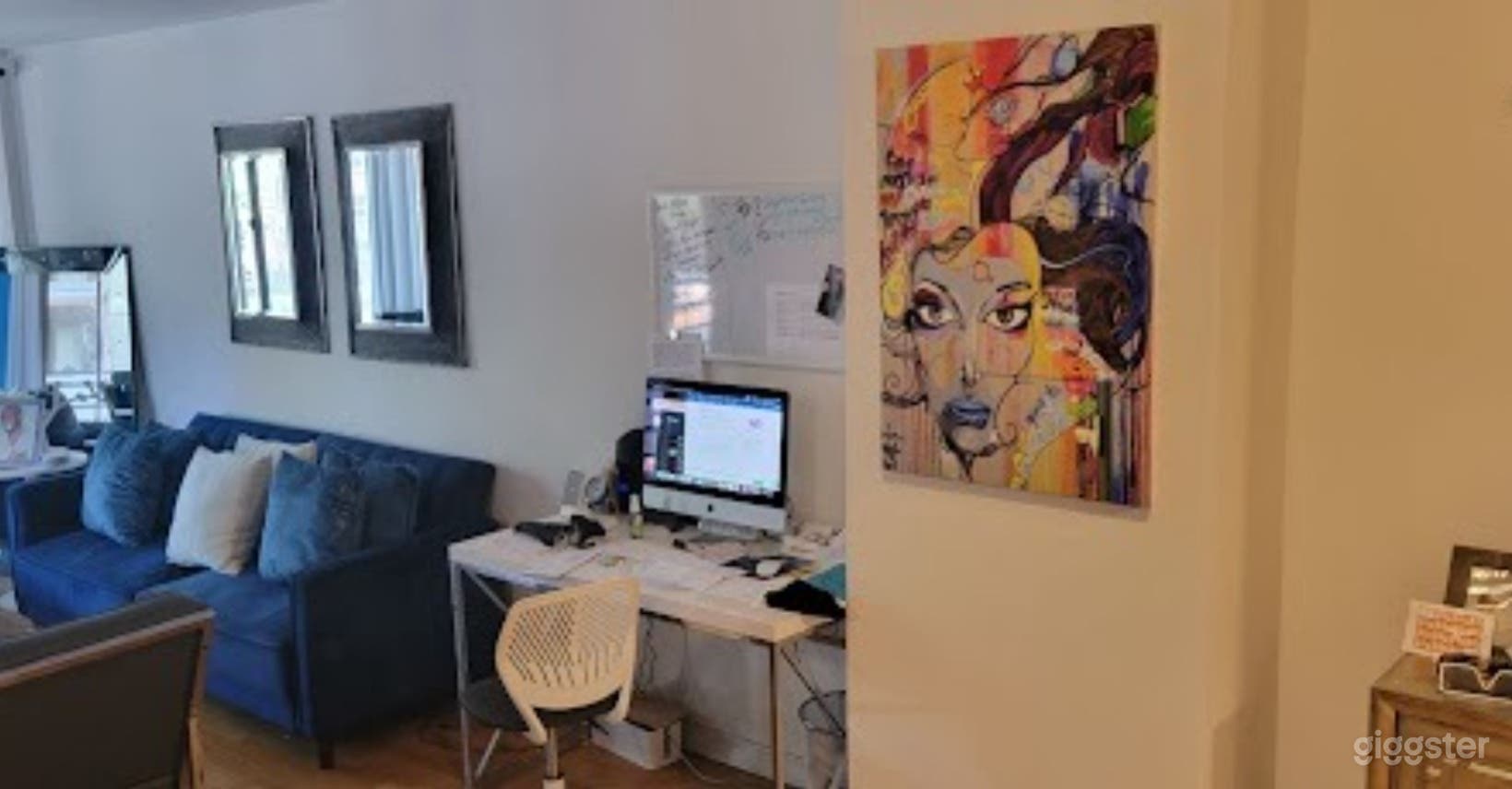 Right of the entryway