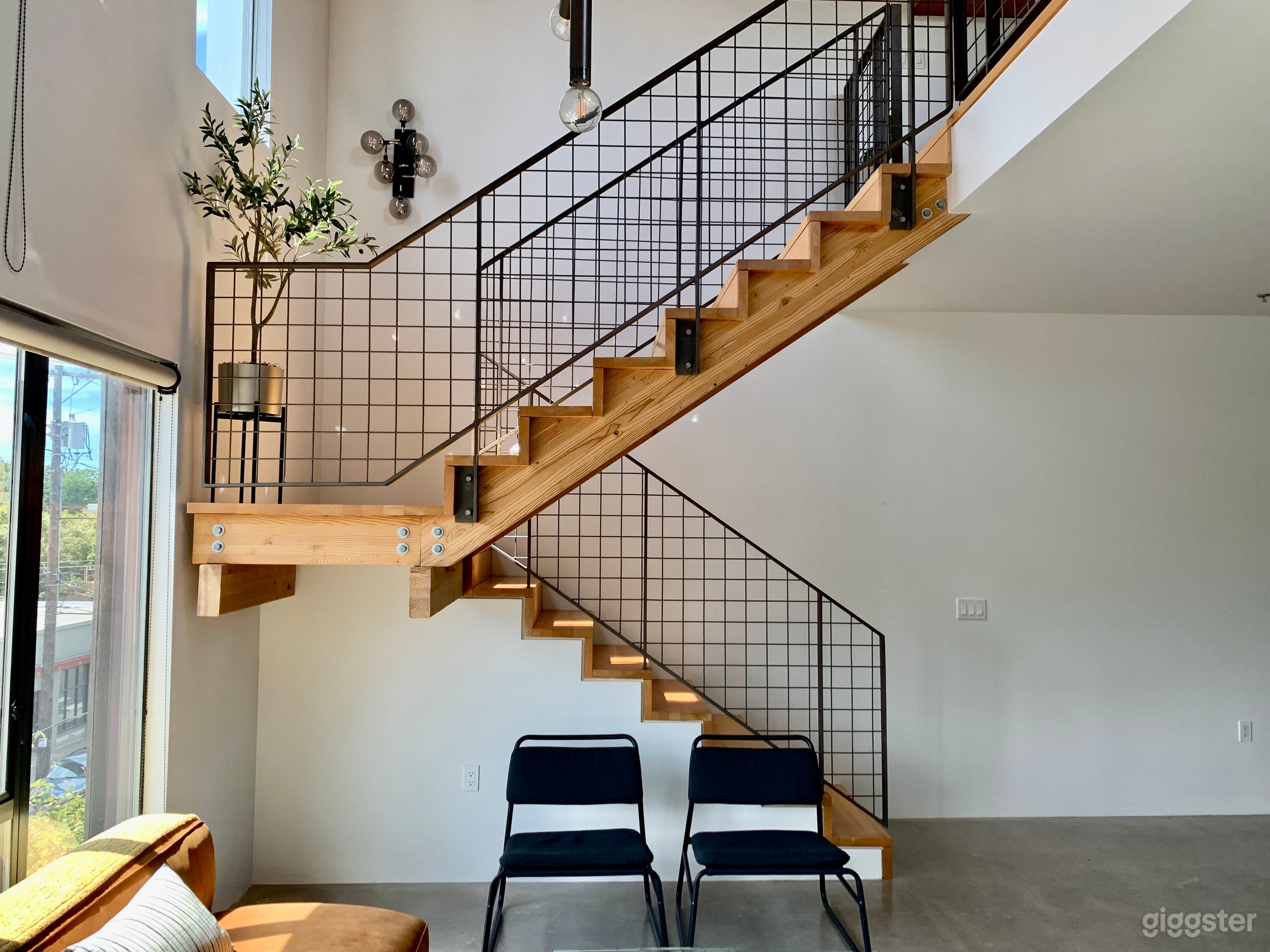 Staircase in main room.
