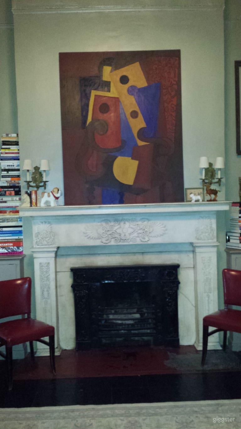  Carved marble fireplace 