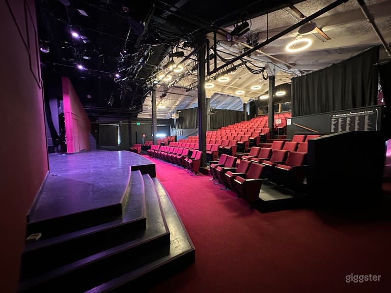  Theater has Stairs for easy access and Ramp in back for wheelchair and equipment loading 