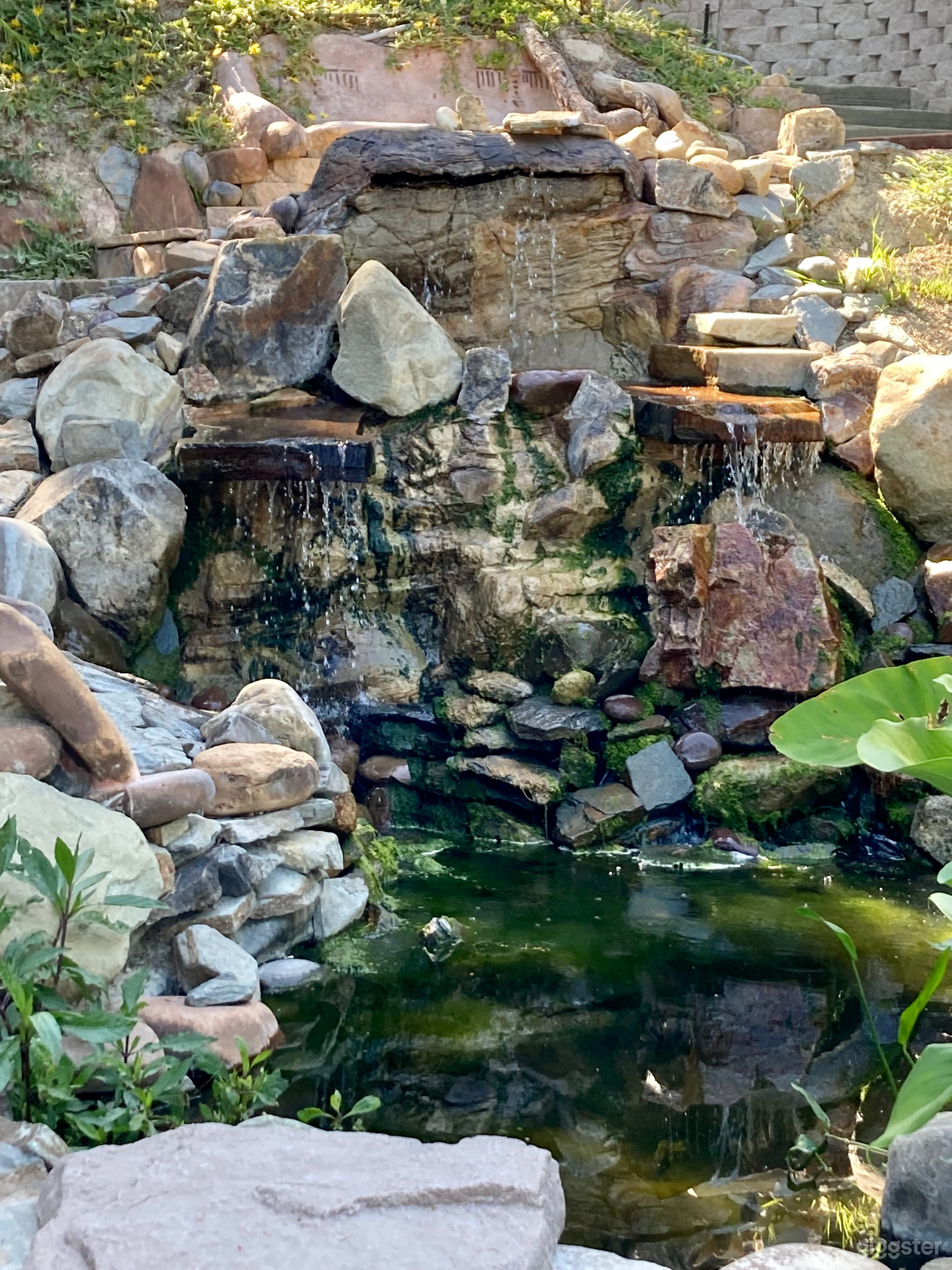 waterfall and pond