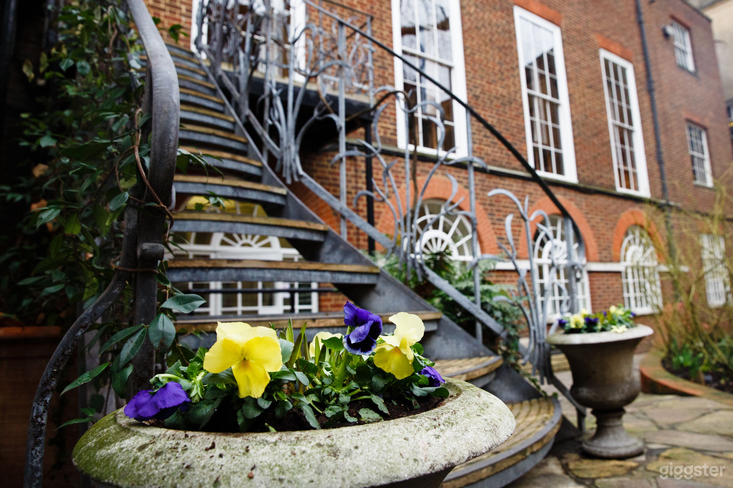 Wrought Iron Staircase at Stationers Hall Garden