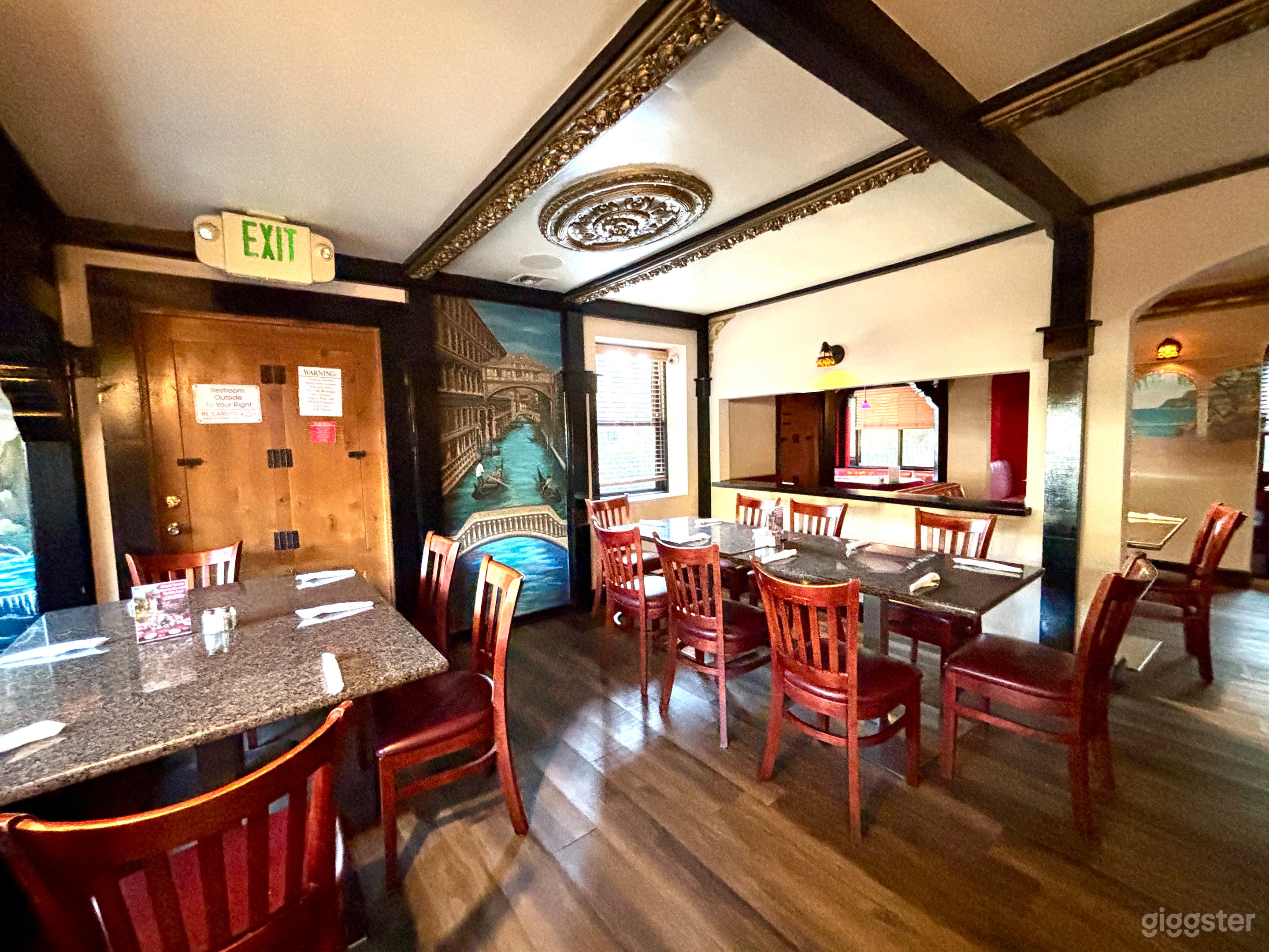 Medieval Castle Restaurant Garden Bridge Patio Photo 1