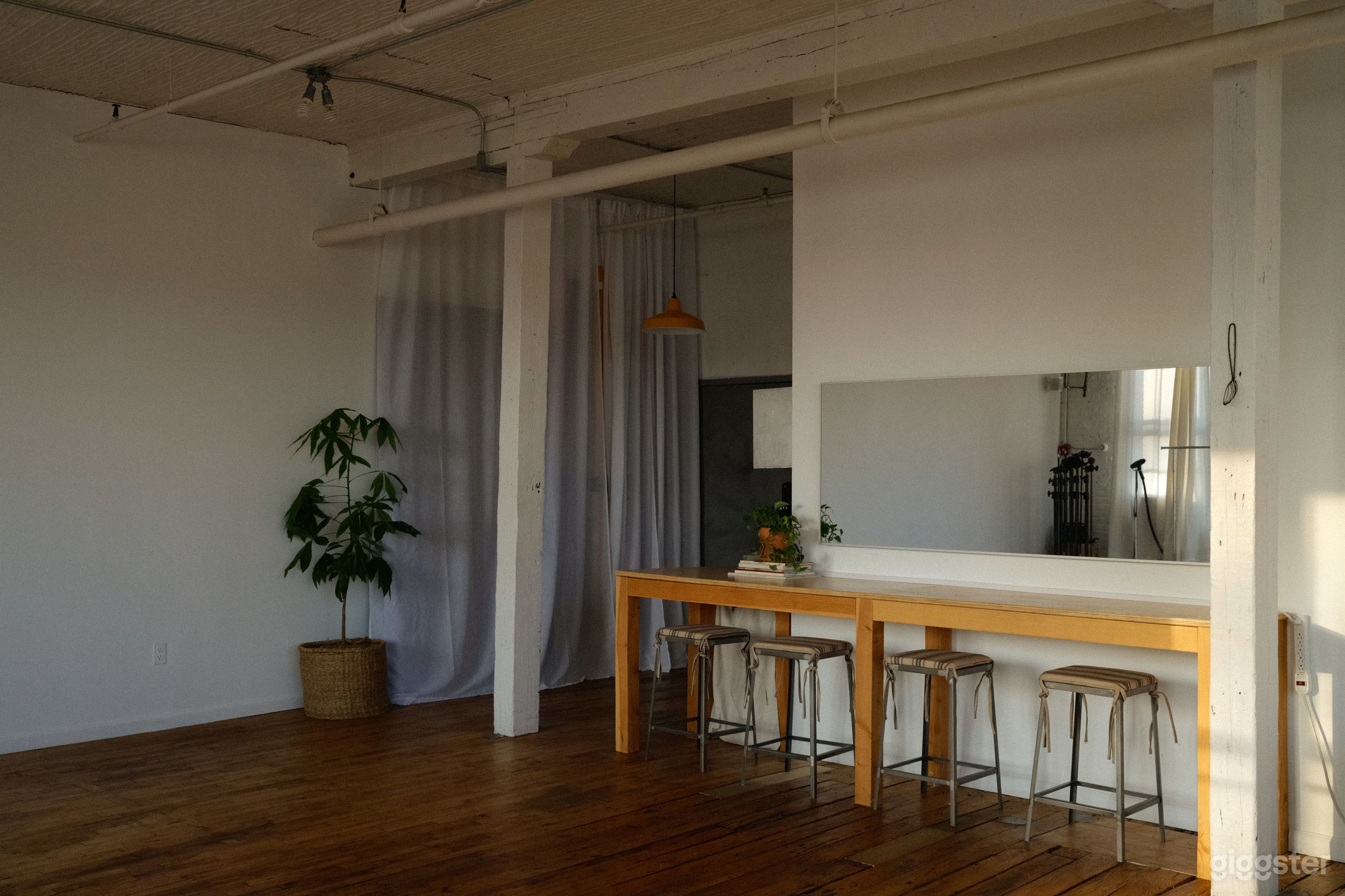 Photo of the space has been taken in May, around 4pm.