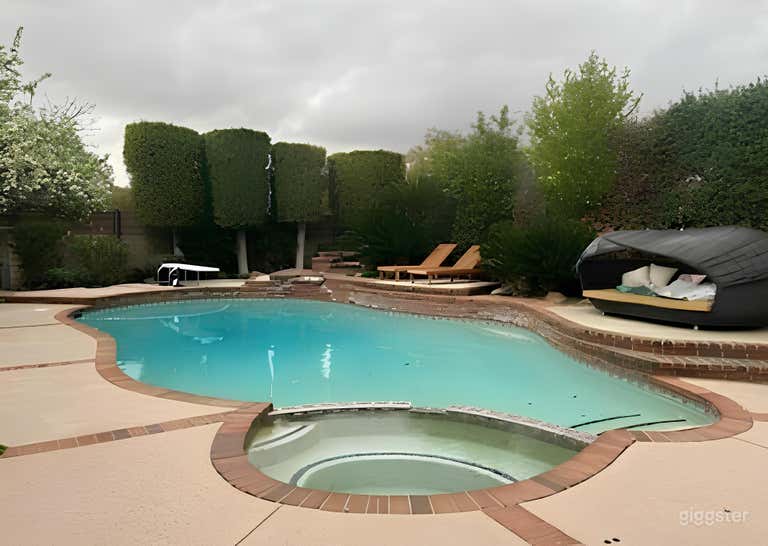  10ft Pool with Diving Board and Hot Tub 