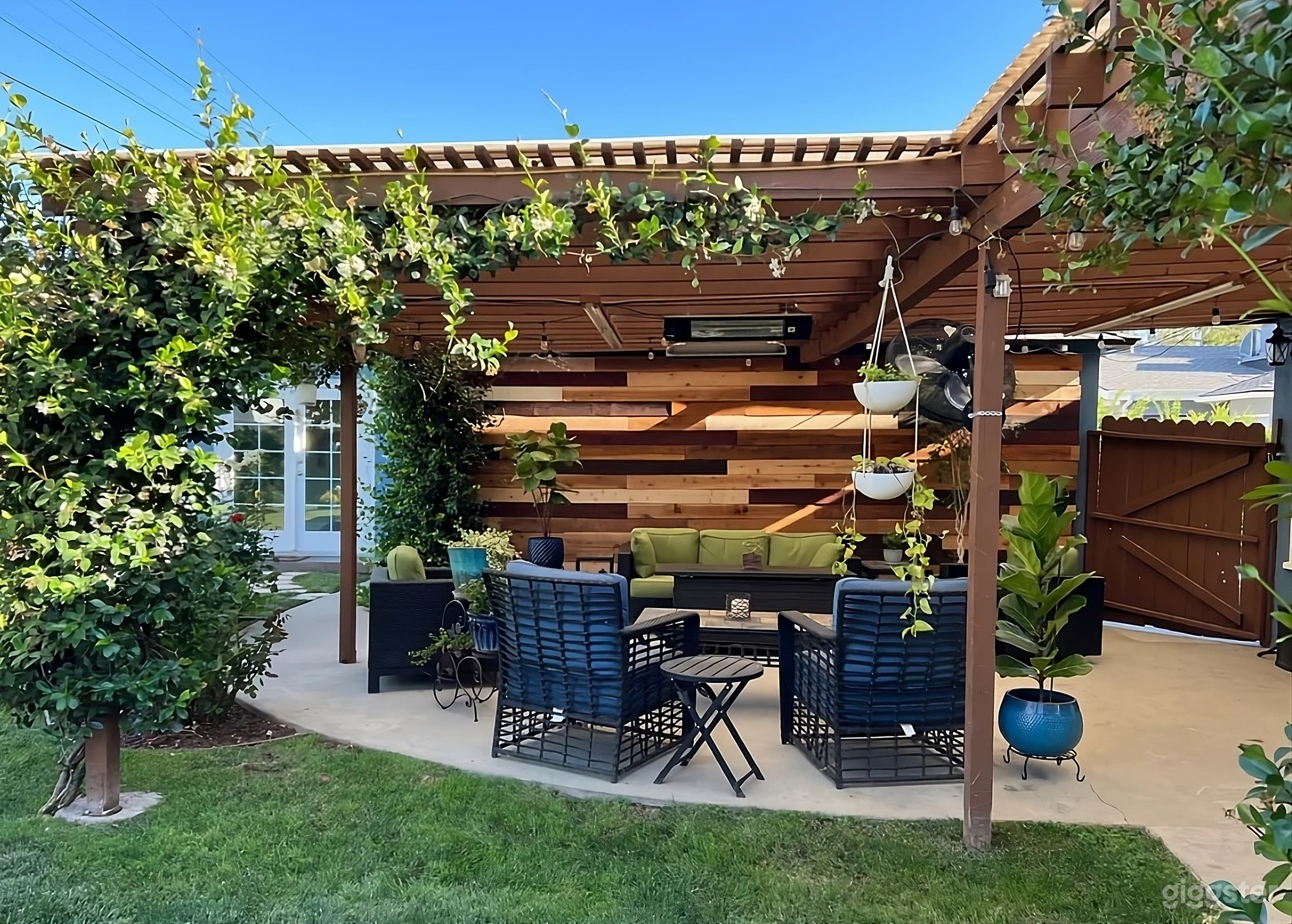 Enchanting Landscaped Backyard Photo 2